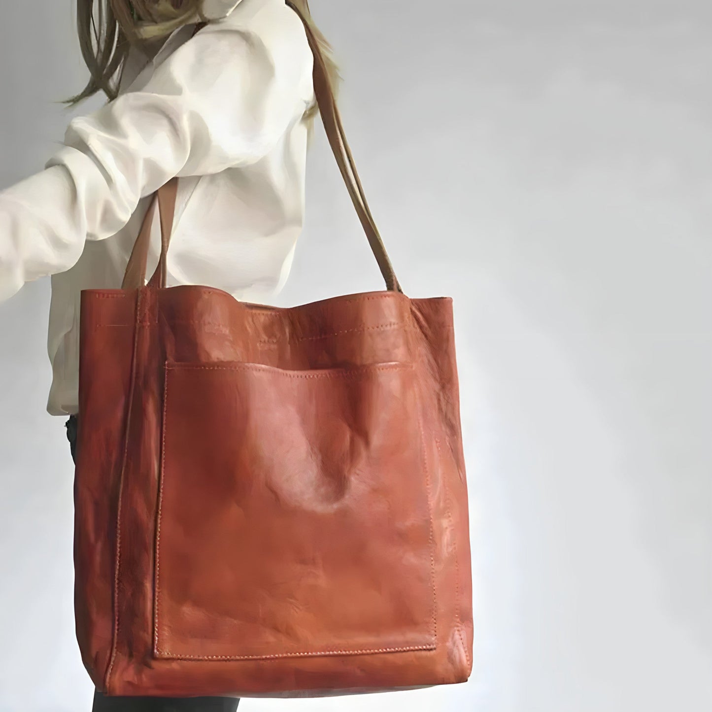 Leren Shopper Tas Dames – Ruime Schoudertas met Tijdloos Design