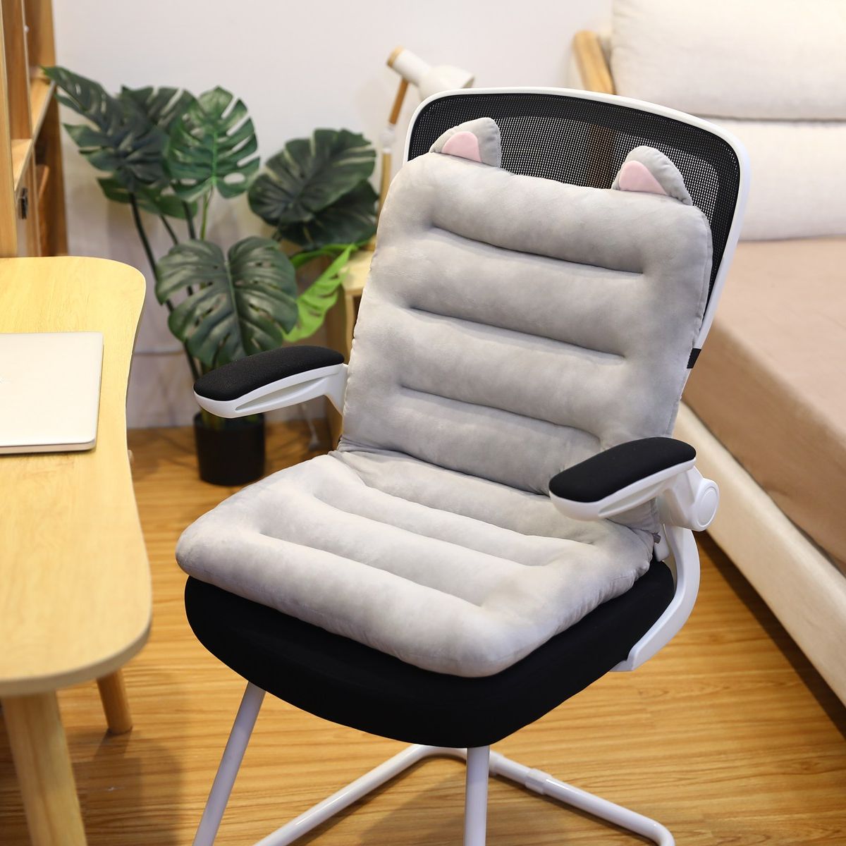 Comfortabel Stoelkussen met Rugleuning – Dikke Zitkussen Set voor Bureau- en Relaxstoelen – Verschillende Kleuren