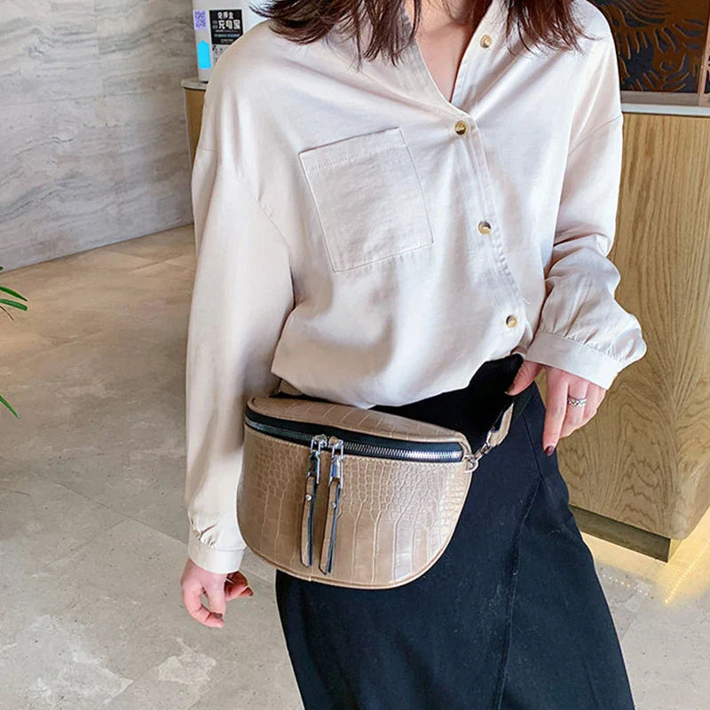 Croco Heuptas met Dubbele Rits – Trendy & Functioneel