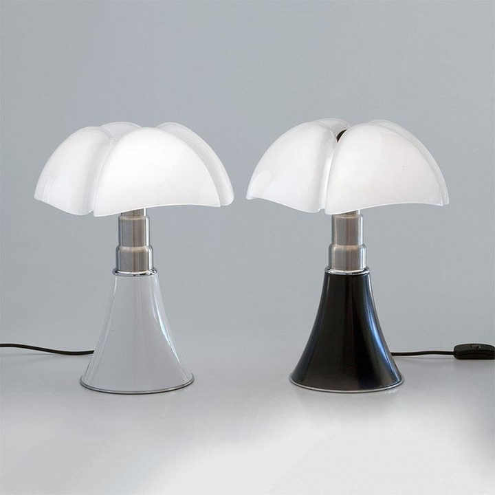 Moderne Tafellamp – Design Paddenstoel Lamp met Zwarte Voet – Sfeerverlichting voor Woonkamer & Slaapkamer