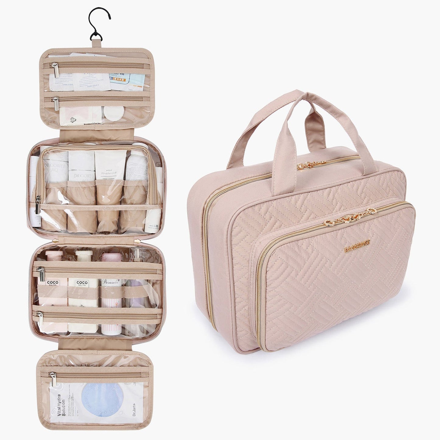 Waterdichte Toilettas met Doorzichtige Reisset – Luxe Opberg- & Make-up Tas voor Reizen