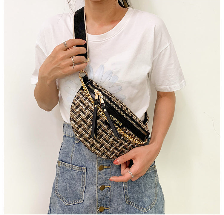 Stijlvolle Crossbody Tas met Print – Trendy Schoudertas met Ritssluiting