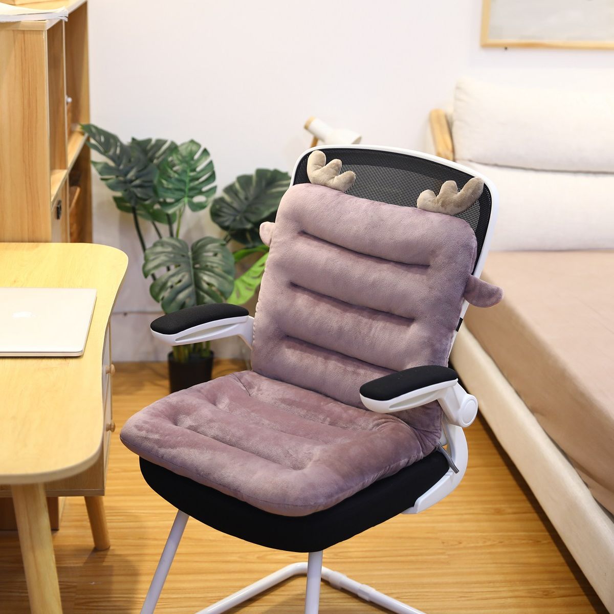 Comfortabel Stoelkussen met Rugleuning – Dikke Zitkussen Set voor Bureau- en Relaxstoelen – Verschillende Kleuren