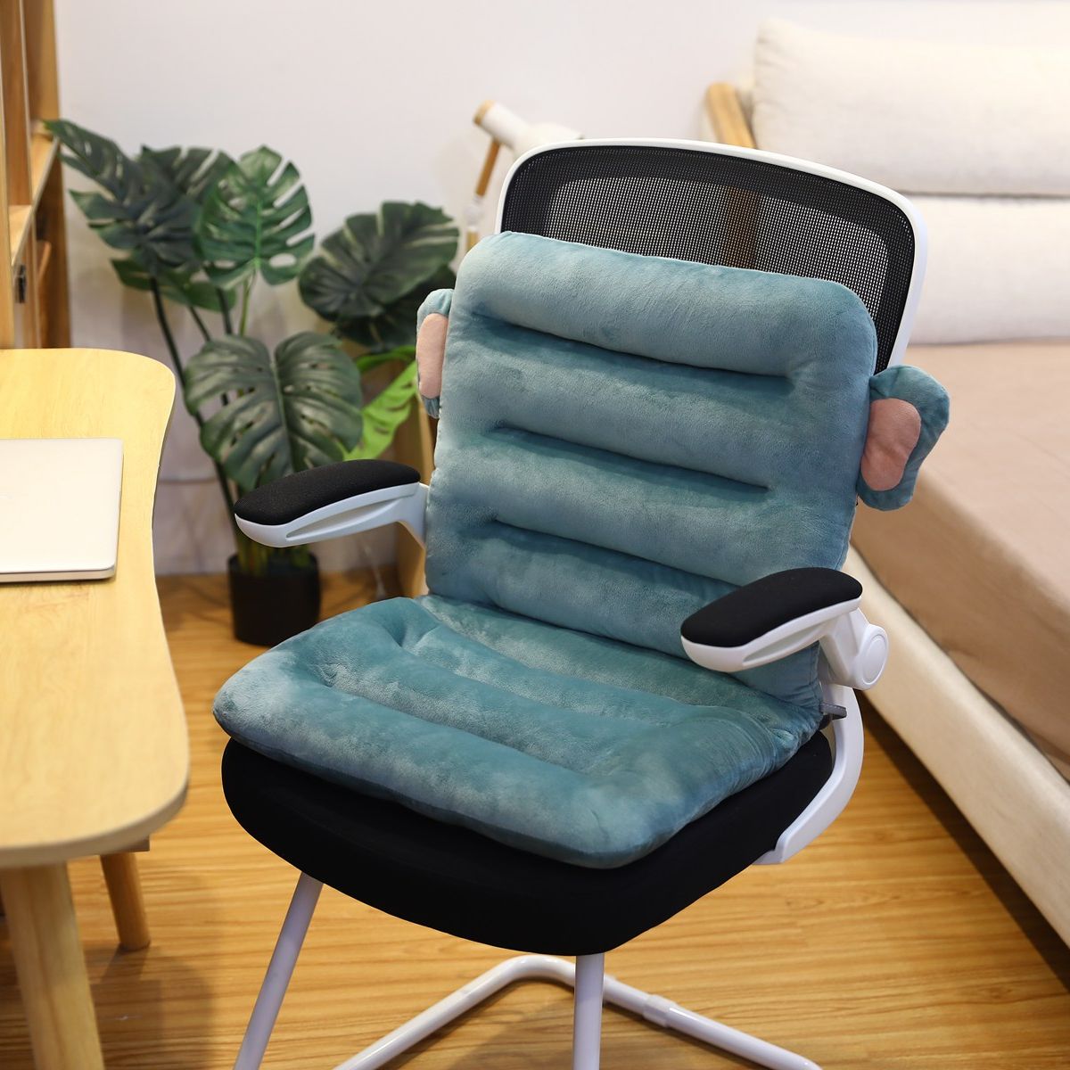 Comfortabel Stoelkussen met Rugleuning – Dikke Zitkussen Set voor Bureau- en Relaxstoelen – Verschillende Kleuren