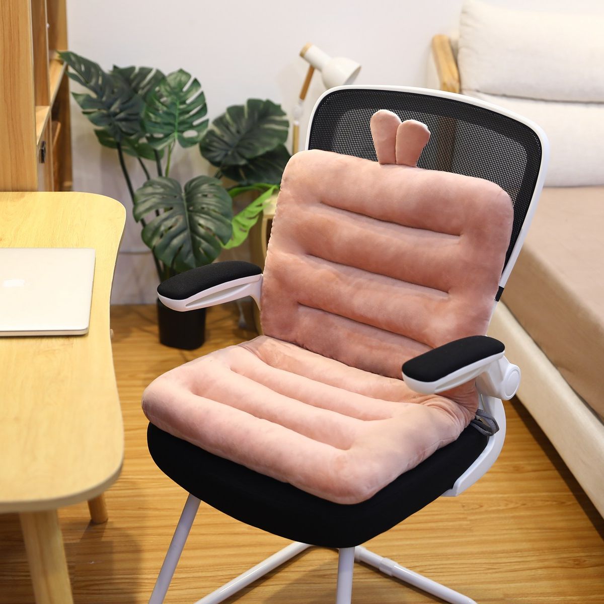 Comfortabel Stoelkussen met Rugleuning – Dikke Zitkussen Set voor Bureau- en Relaxstoelen – Verschillende Kleuren