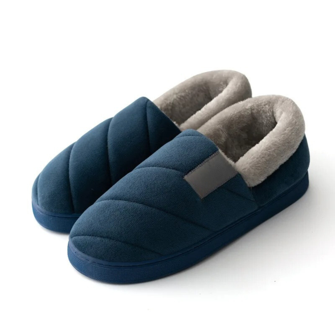 Heren Pantoffels met Gesloten Hiel – Warme Huisschoenen met Antislip Zool