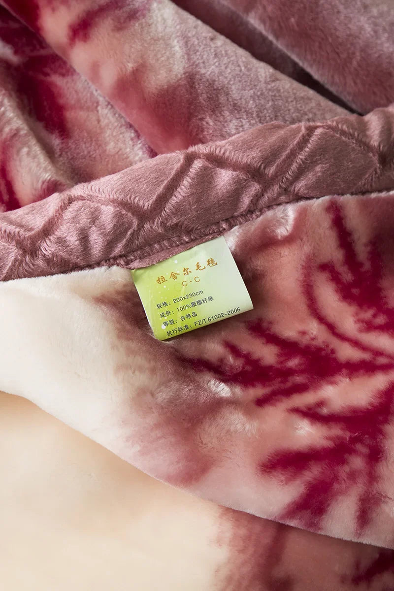 Luxe Fleece Deken met Bloemenprint – Zachte Warme Dekens voor Bed en Bank