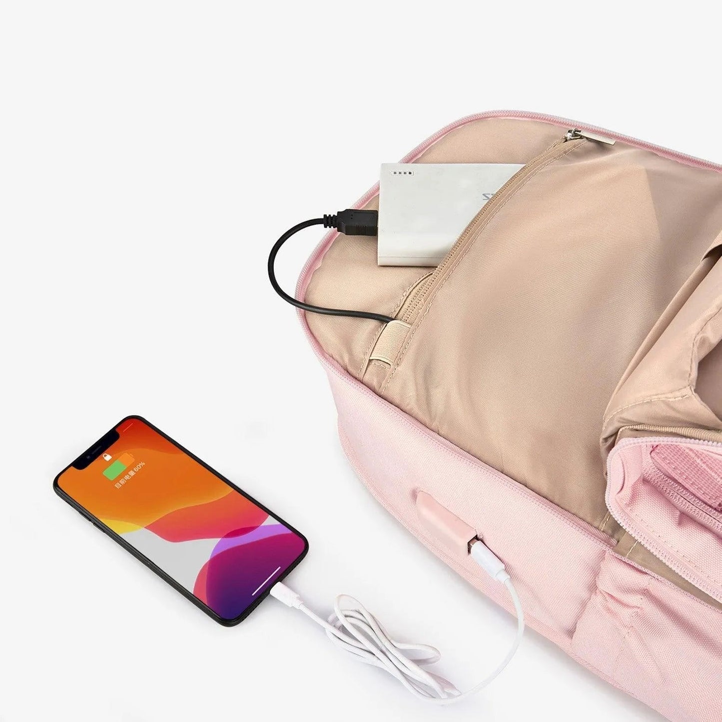 Luxe Roze Rugzak – Waterafstotende Laptop & Schooltas met USB-aansluiting