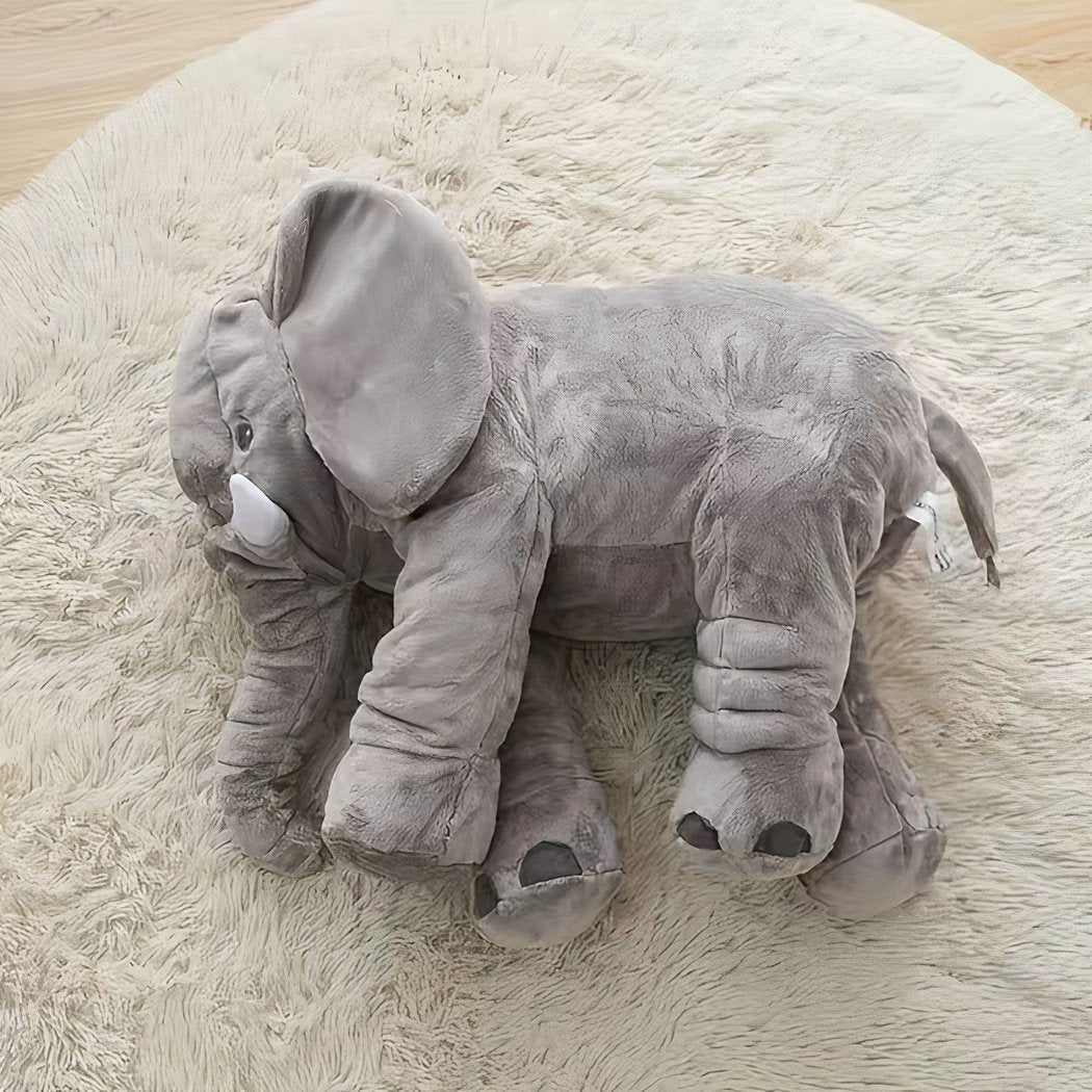 Grijze Pluche Olifant – Zacht, Knuffelbaar & Schattig