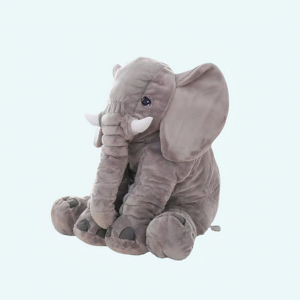 Grijze Pluche Olifant – Zacht, Knuffelbaar & Schattig