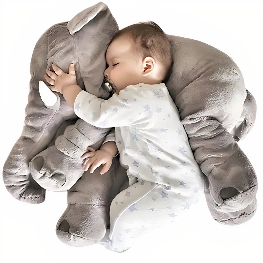 Grijze Pluche Olifant – Zacht, Knuffelbaar & Schattig