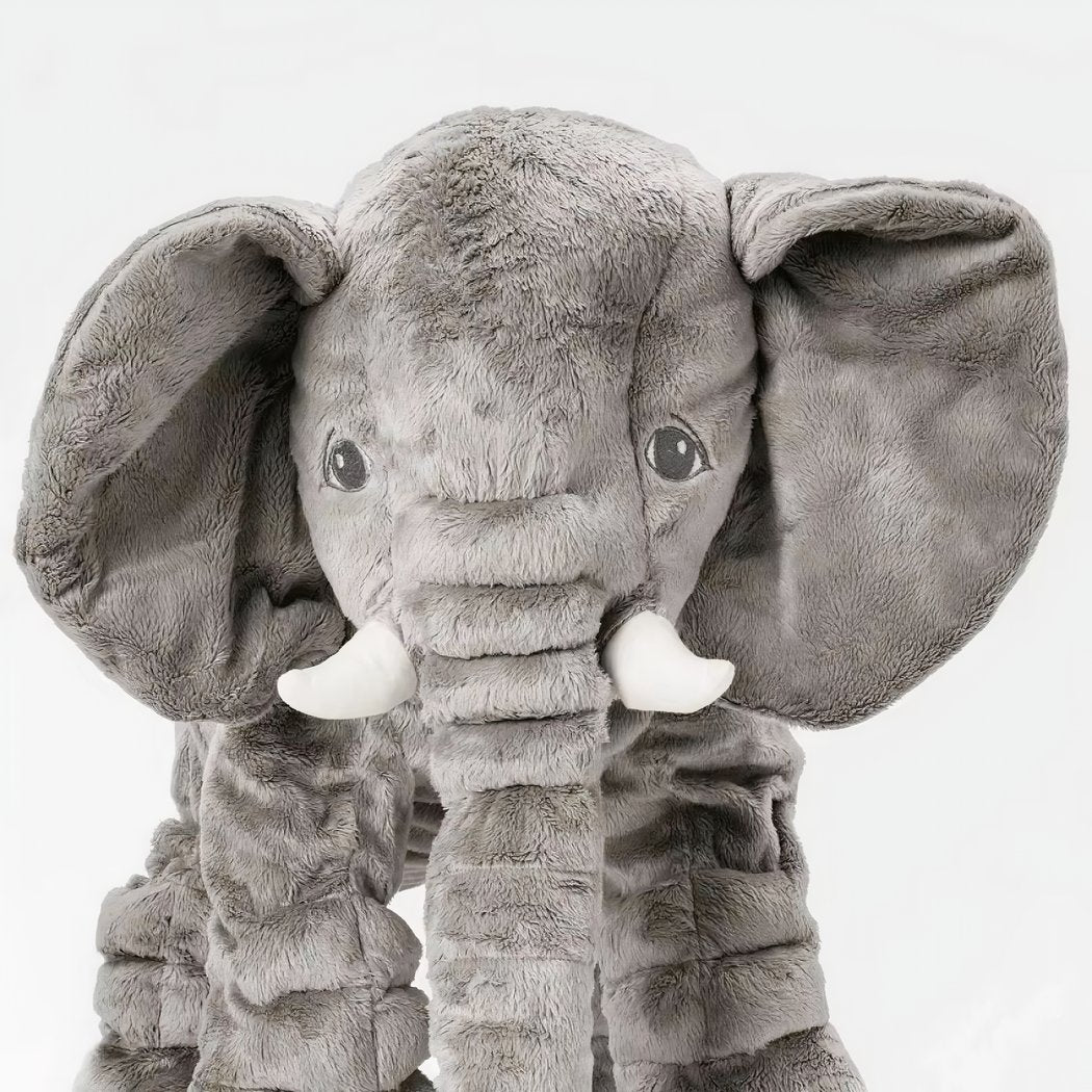 Grijze Pluche Olifant – Zacht, Knuffelbaar & Schattig