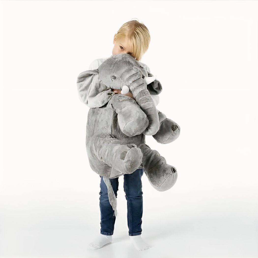 Grijze Pluche Olifant – Zacht, Knuffelbaar & Schattig