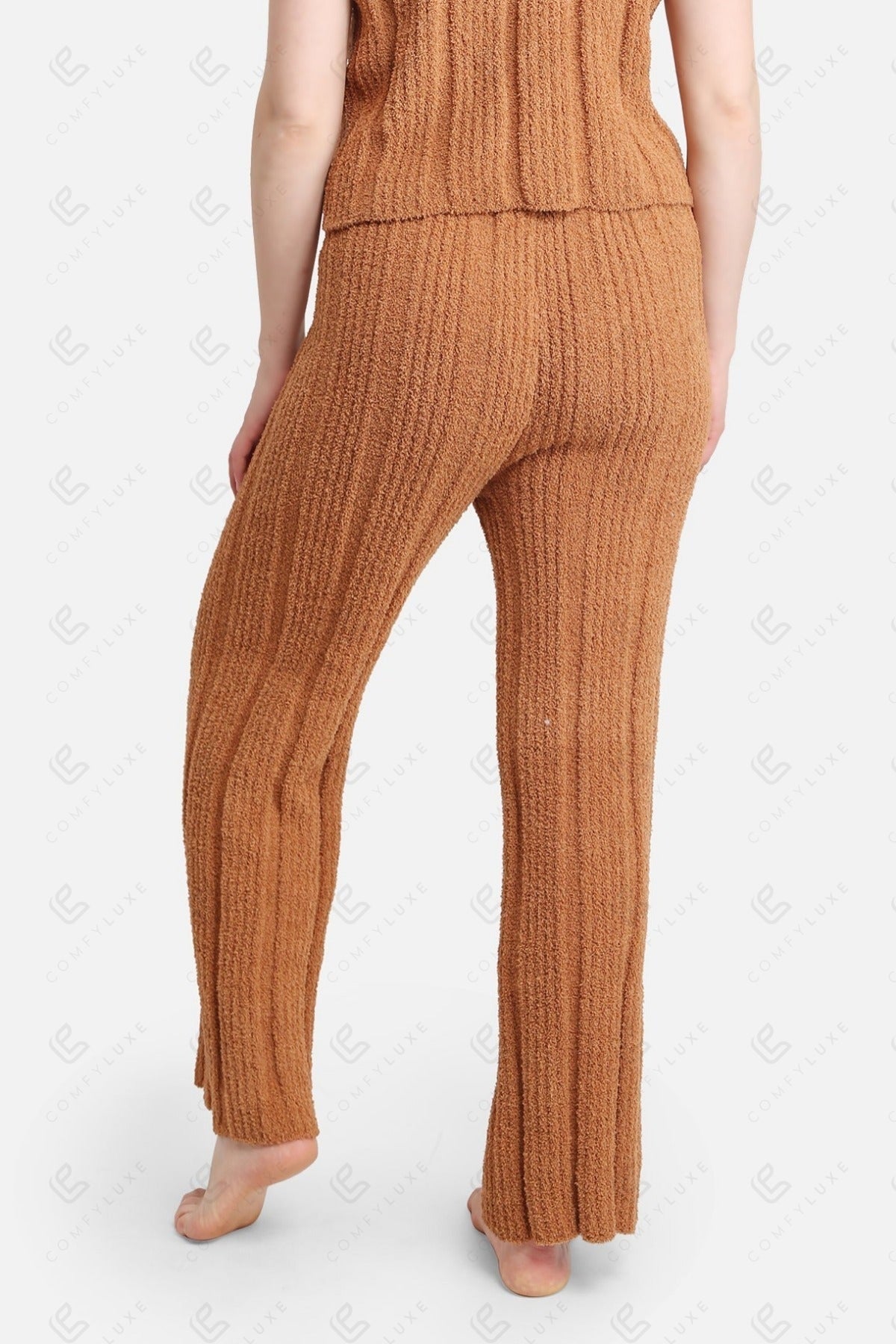 Luxe Geribde Loungebroek met Trekkoord – Zachte Comfort Fit