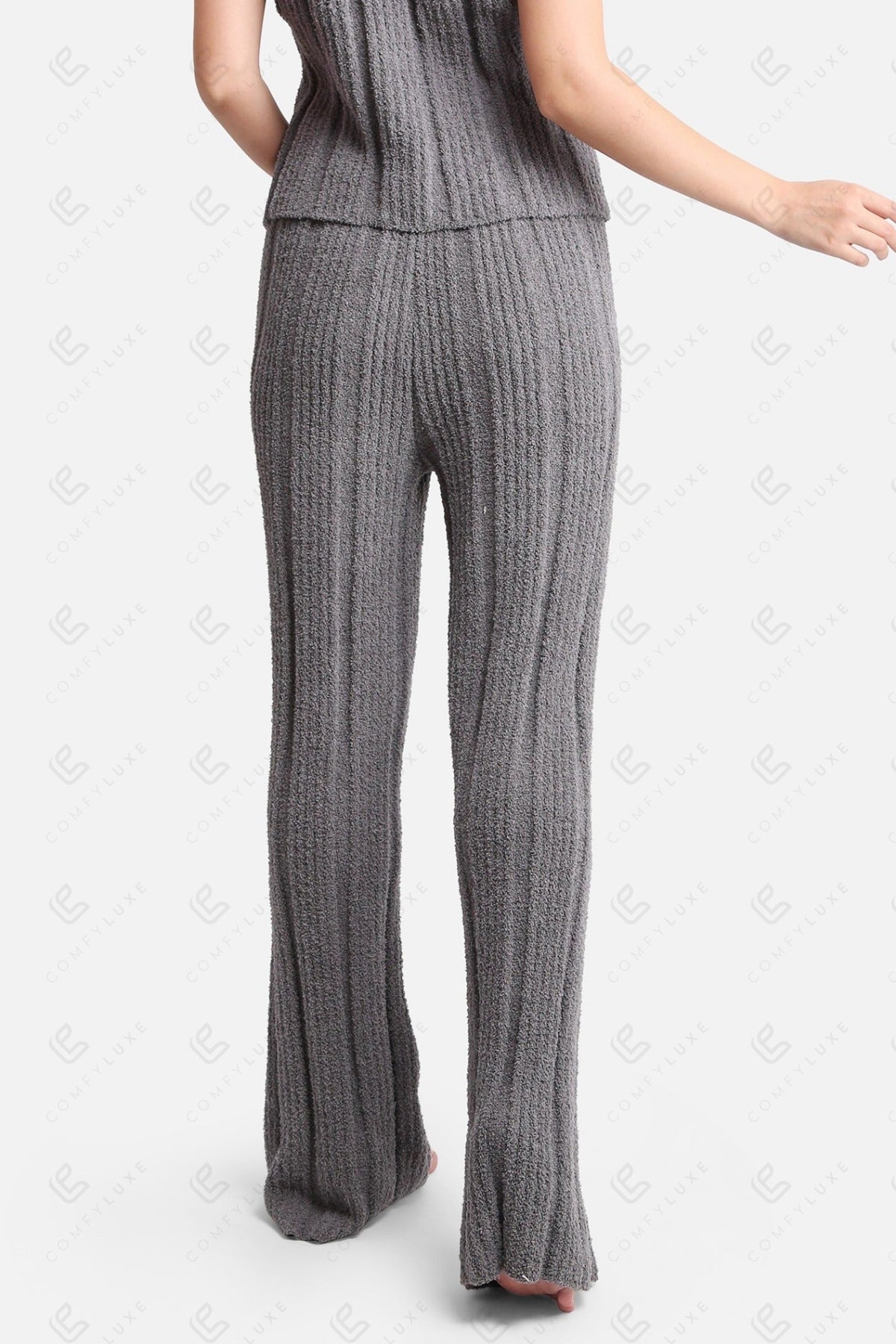 Luxe Geribde Loungebroek met Trekkoord – Zachte Comfort Fit