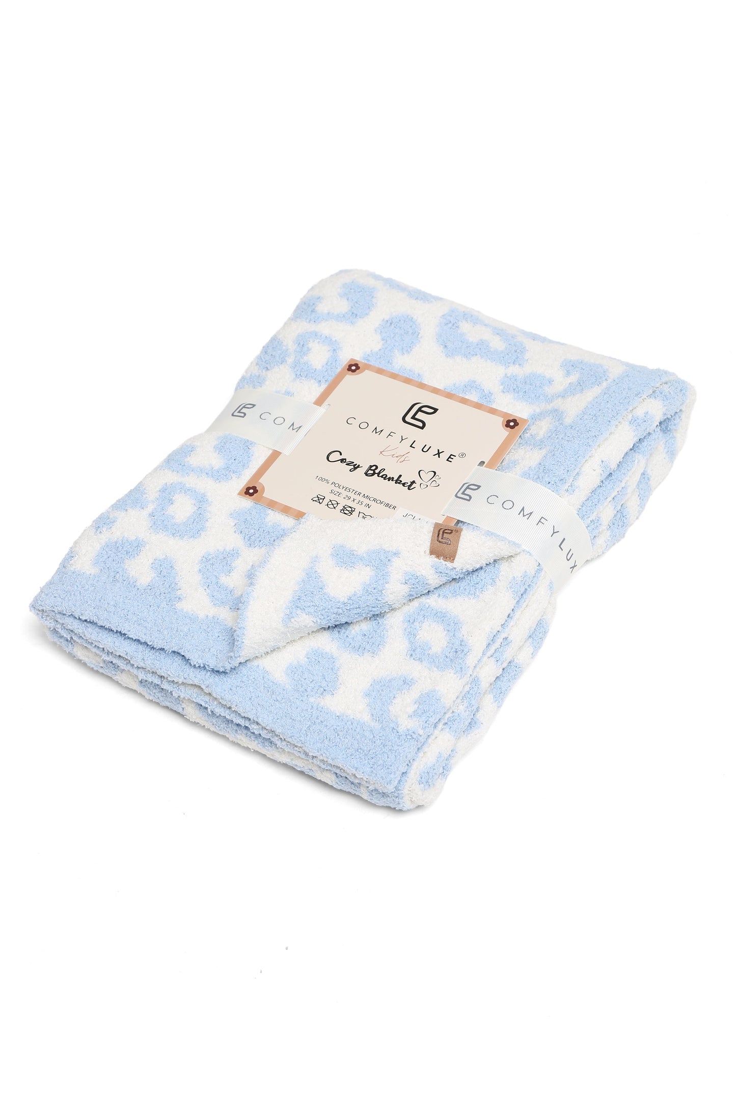 Kinderdeken met Luipaardprint – Zachte Luxe Fleece Plaid 74x89 cm