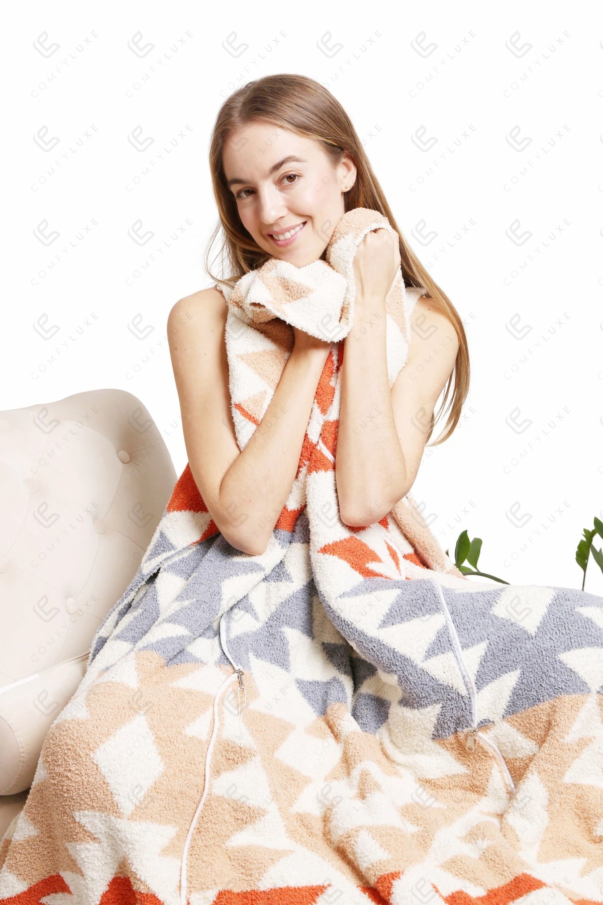 Tribal Design 2-in-1 Deken & Kussen – Zachte Microvezel | Multifunctioneel & Comfortabel