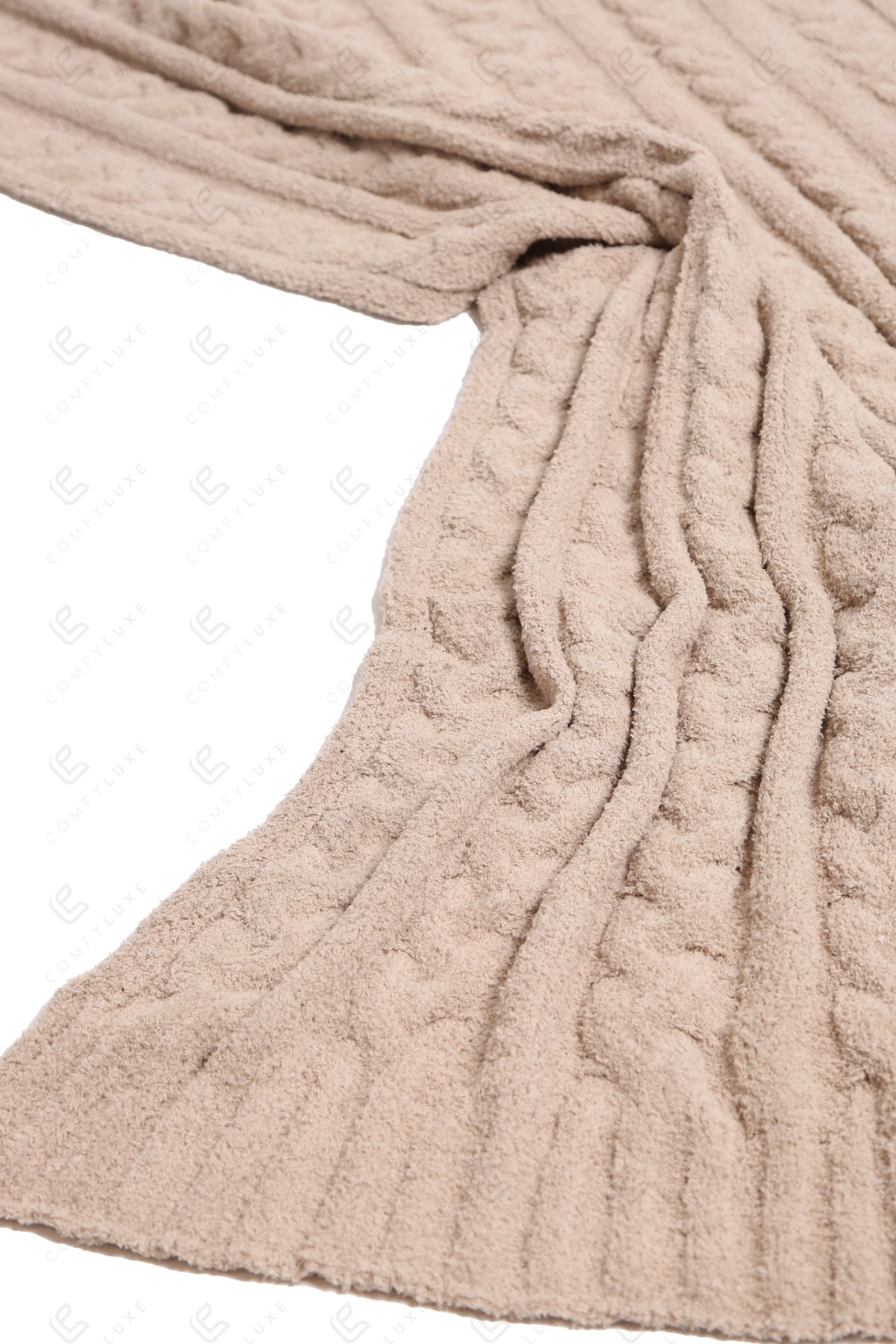 Grofgebreide Luxe Kabel Knit Fleece Deken – Zachte Woonplaid 130x140cm
