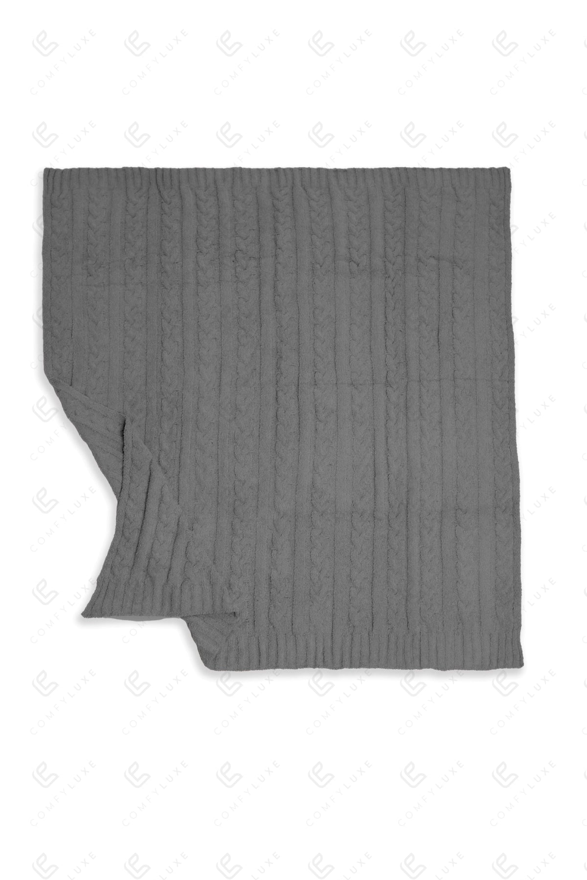 Grofgebreide Luxe Kabel Knit Fleece Deken – Zachte Woonplaid 130x140cm