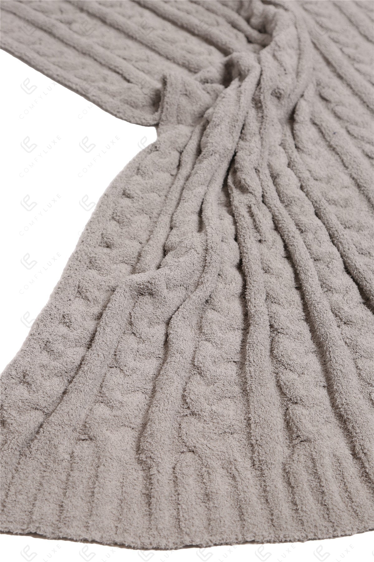 Grofgebreide Luxe Kabel Knit Fleece Deken – Zachte Woonplaid 130x140cm