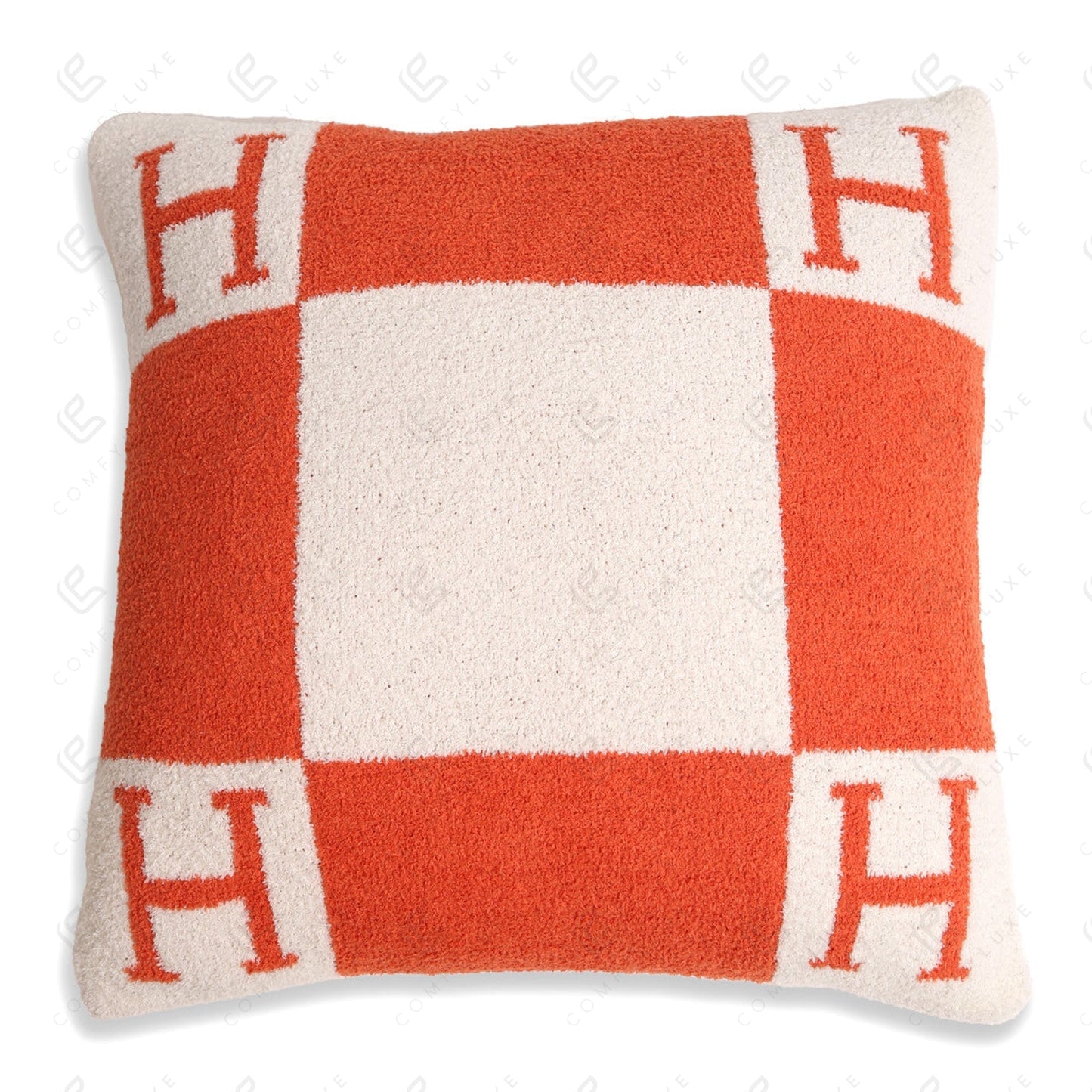 Luxe Kussenhoes met Letter H – Zachte Sierkussenhoes in Moderne Stijl