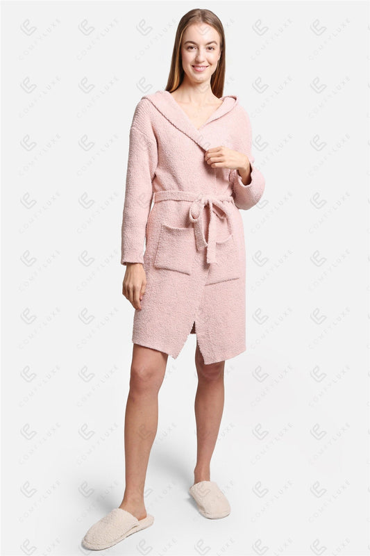 Zachte Badjas met Capuchon – Luxe Loungewear met Voorzakken & Ceintuur
