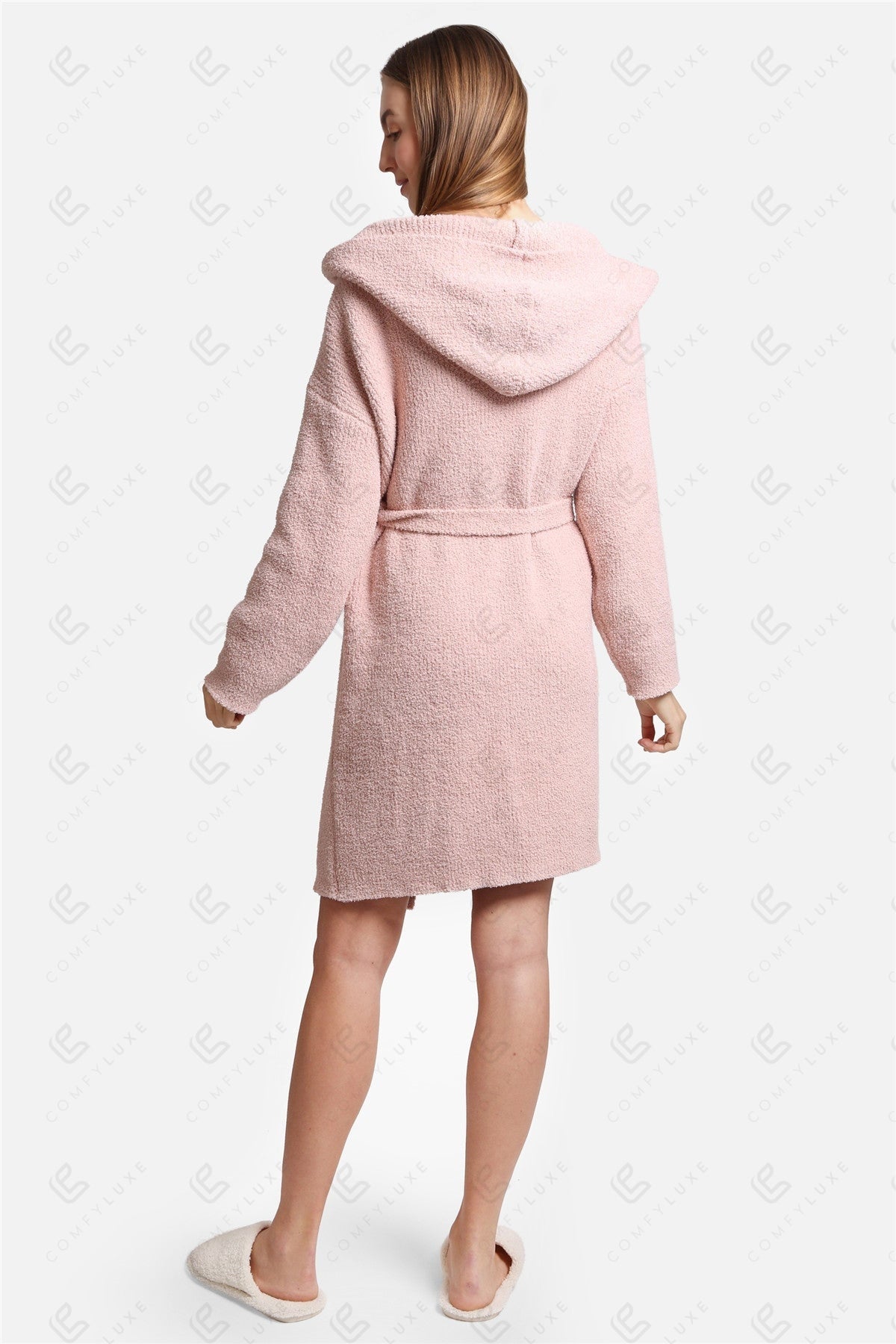 Zachte Badjas met Capuchon – Luxe Loungewear met Voorzakken & Ceintuur