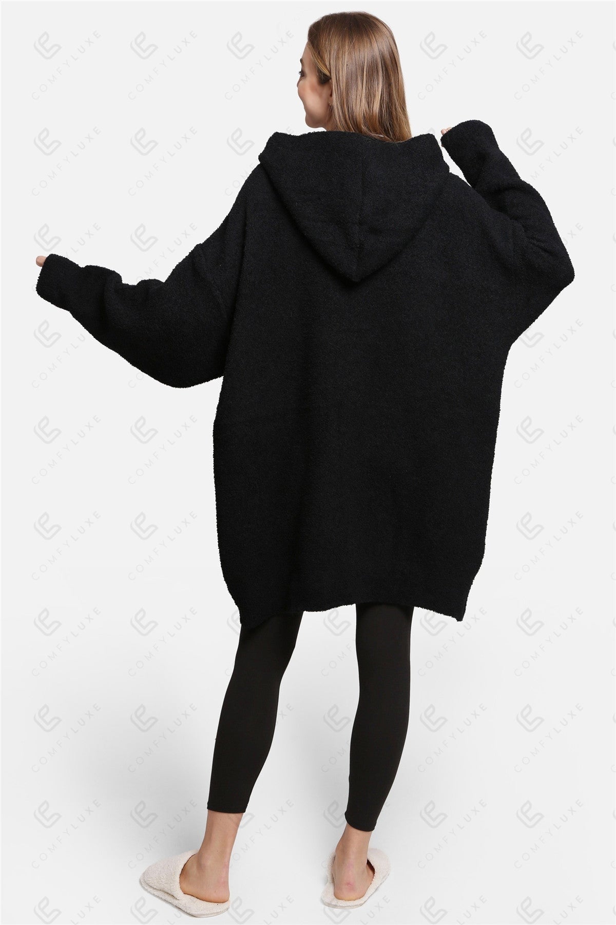 Oversized Dames Hoodie Deken – Zachte Wearable Blanket met Capuchon & Zak