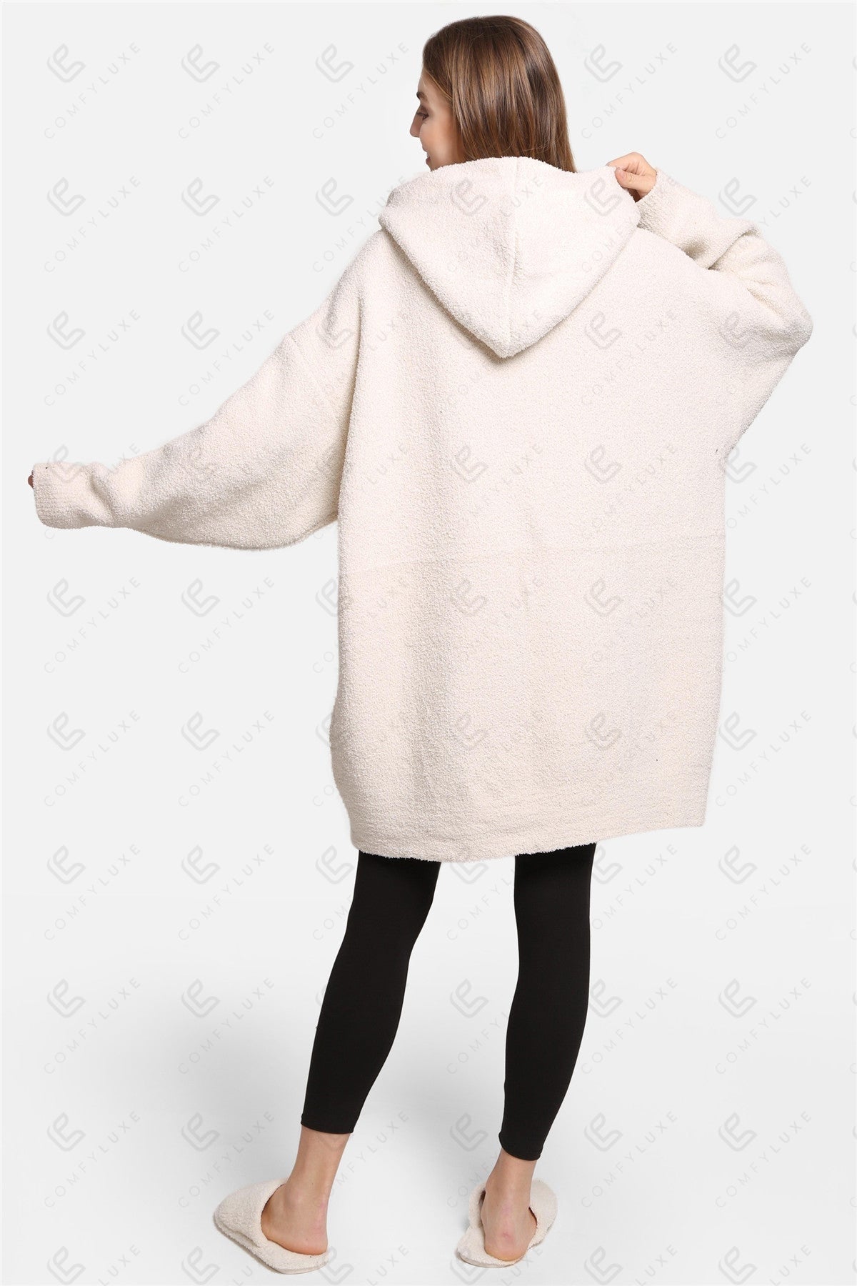 Oversized Dames Hoodie Deken – Zachte Wearable Blanket met Capuchon & Zak