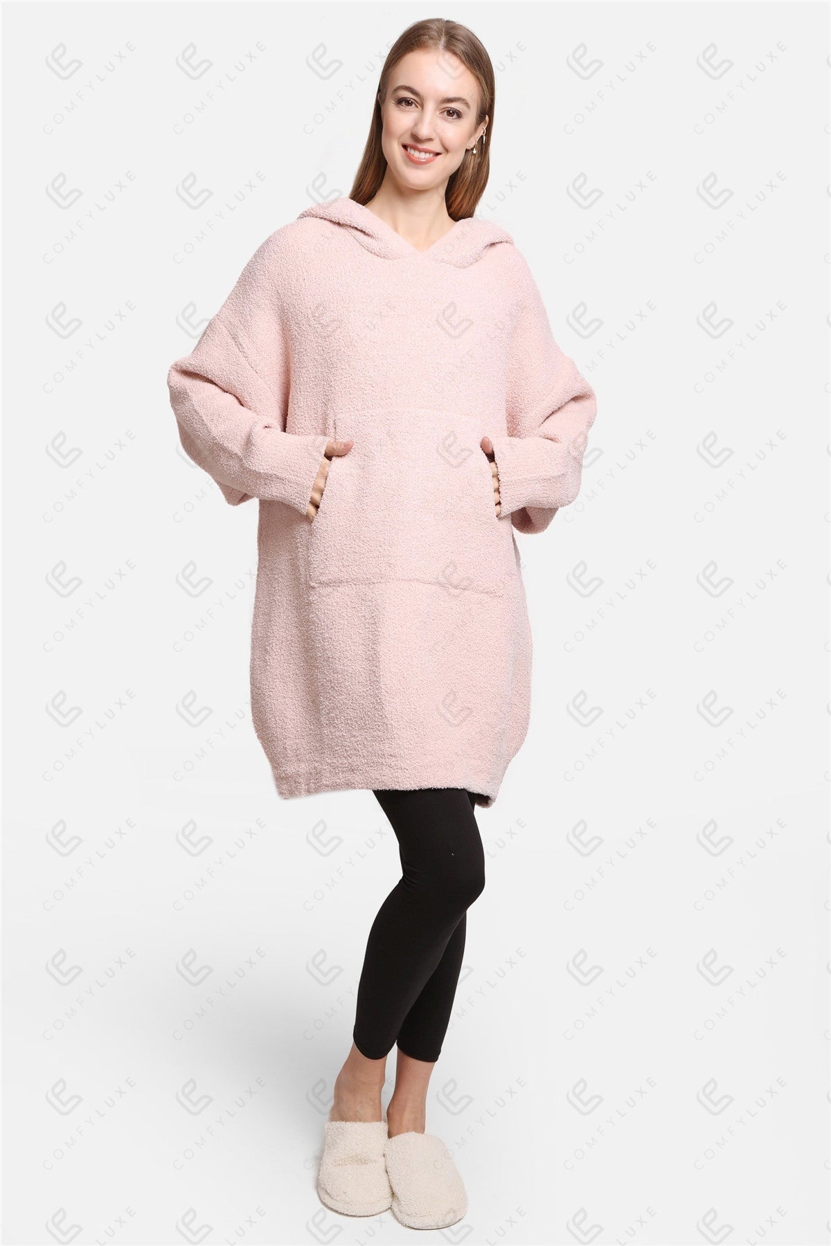 Oversized Dames Hoodie Deken – Zachte Wearable Blanket met Capuchon & Zak