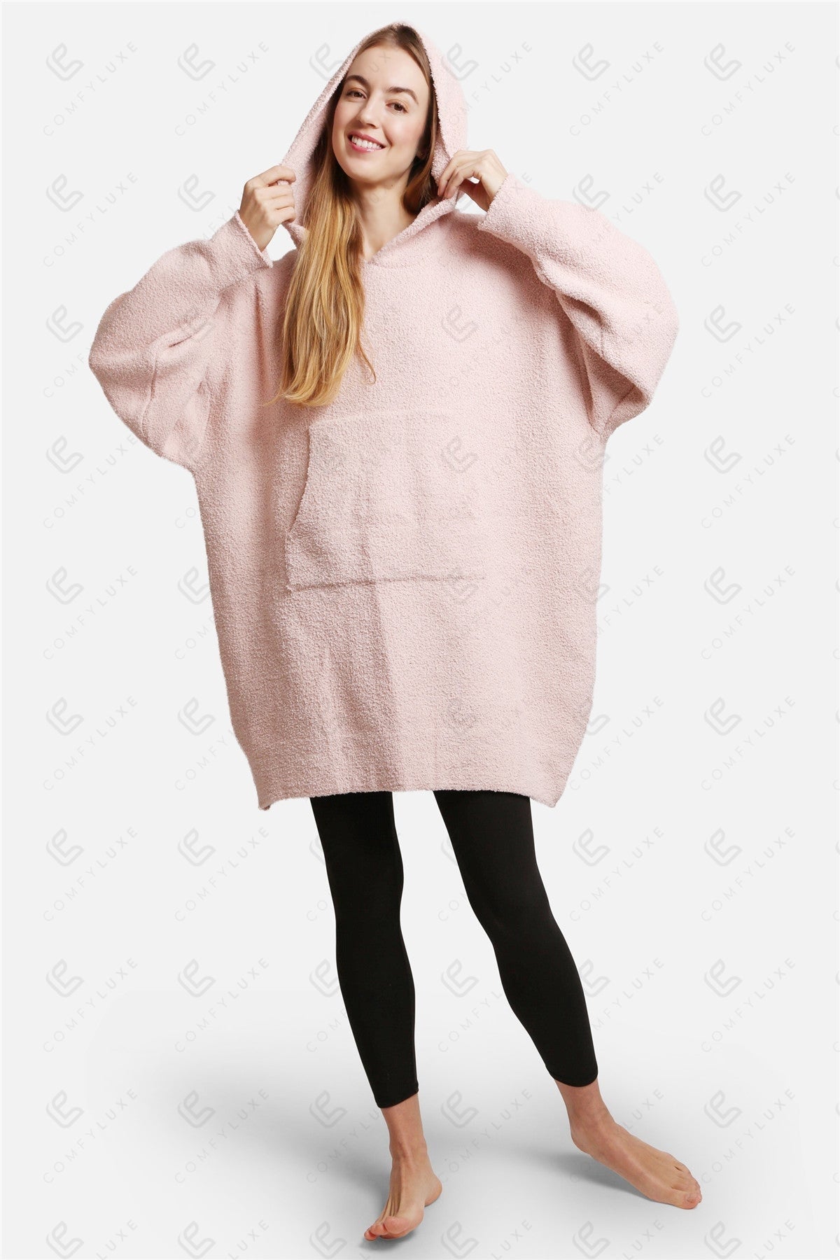 Oversized Dames Hoodie Deken – Zachte Wearable Blanket met Capuchon & Zak