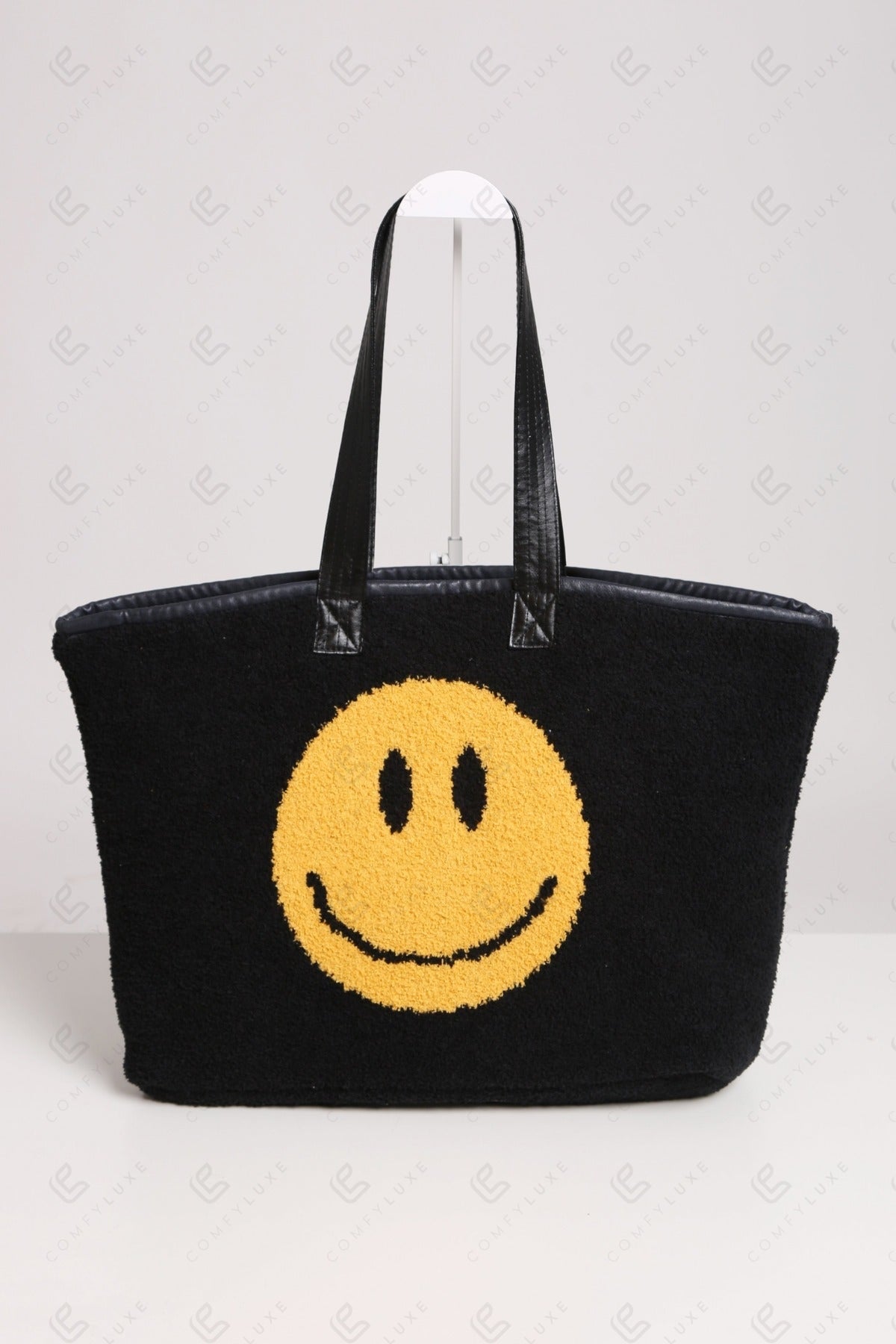 Happy Face Tote Bag – Ruime en Zachte Draagtas met Smiley Print