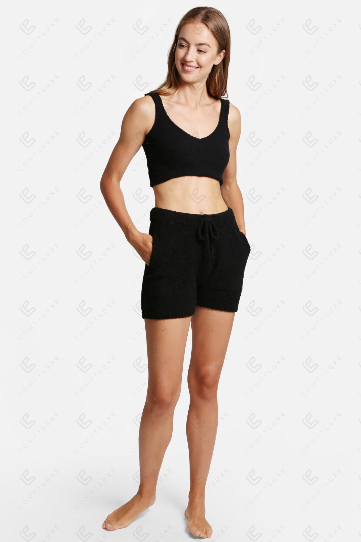 Zachte Dames Lounge Shorts met Pockets & Trekkoord – Comfortabele Loungewear