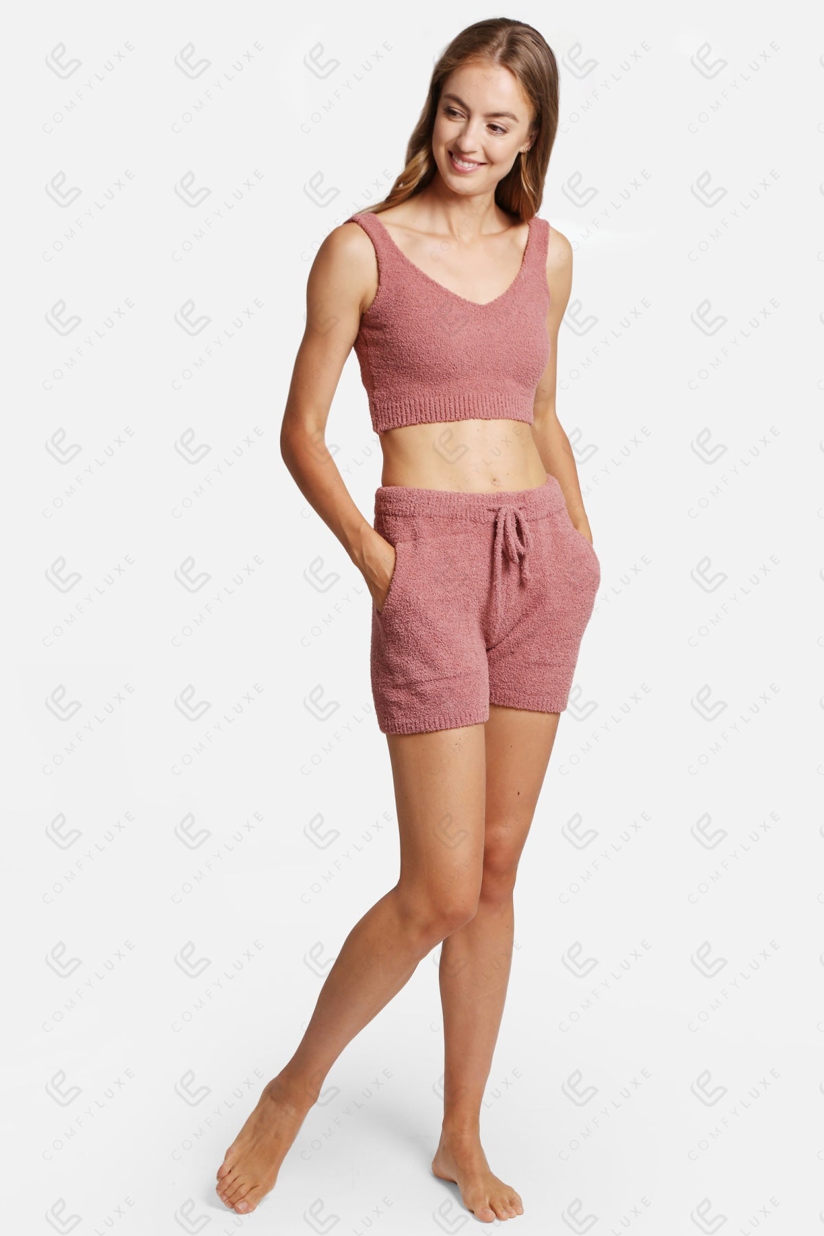 Zachte Dames Lounge Shorts met Pockets & Trekkoord – Comfortabele Loungewear