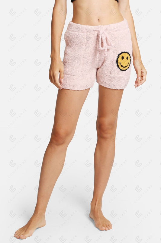 Smiley Lounge Shorts Dames – Zachte Shorts met Zakken & Trekkoord