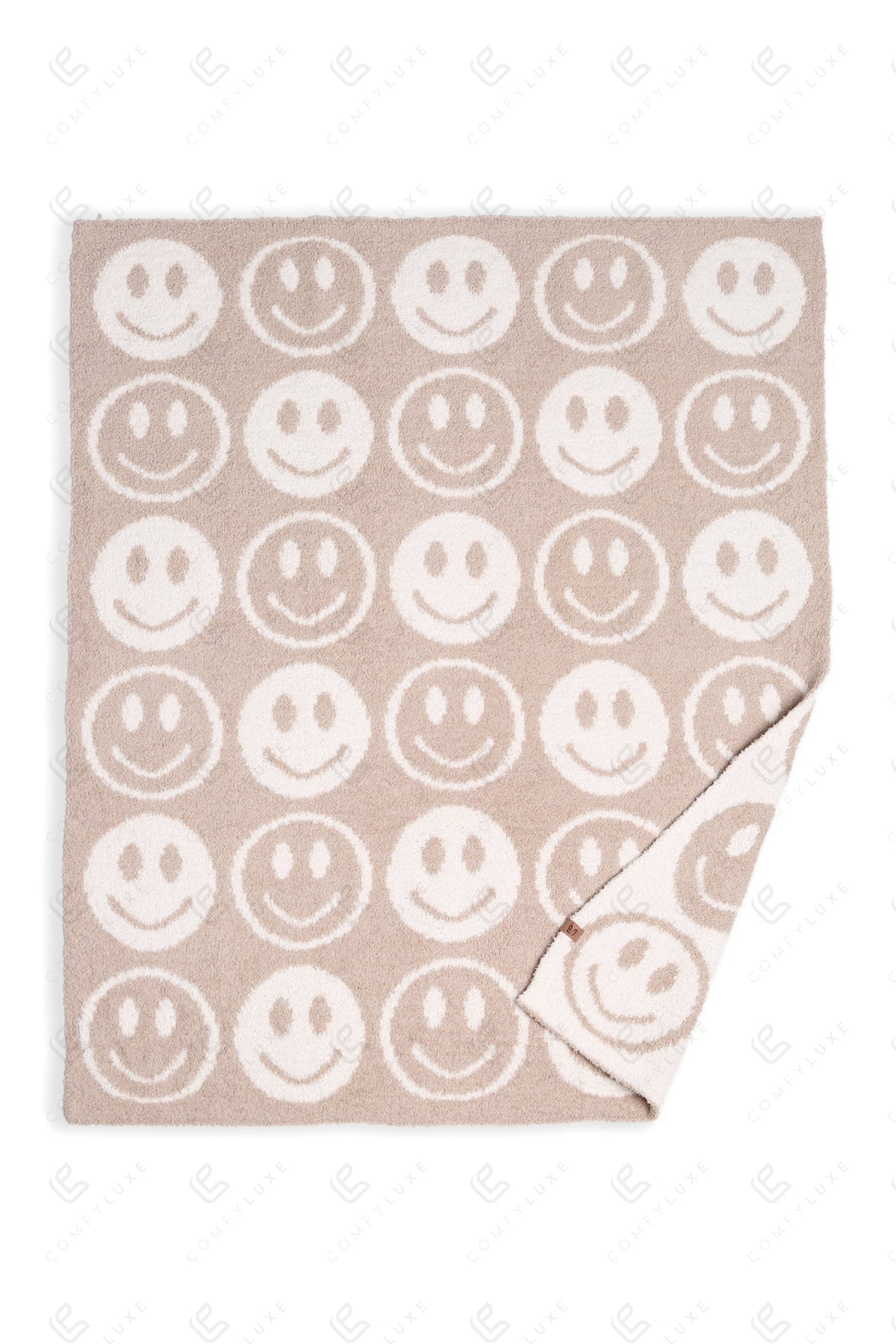 Kinder Deken met Smiley Patroon – Zachte Luxe Fleece Plaid (29"x35")