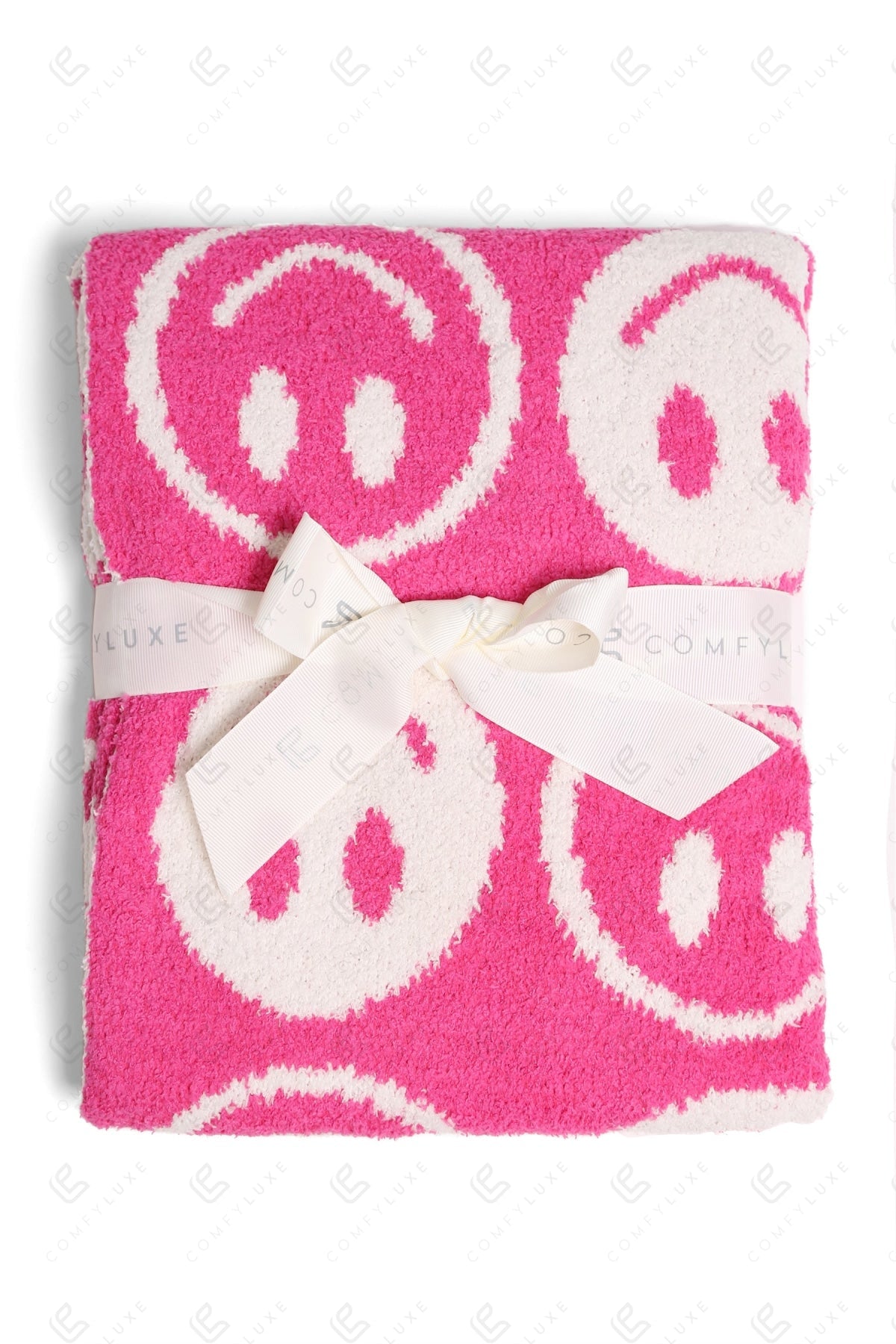 Kinder Deken met Smiley Patroon – Zachte Luxe Fleece Plaid (29"x35")