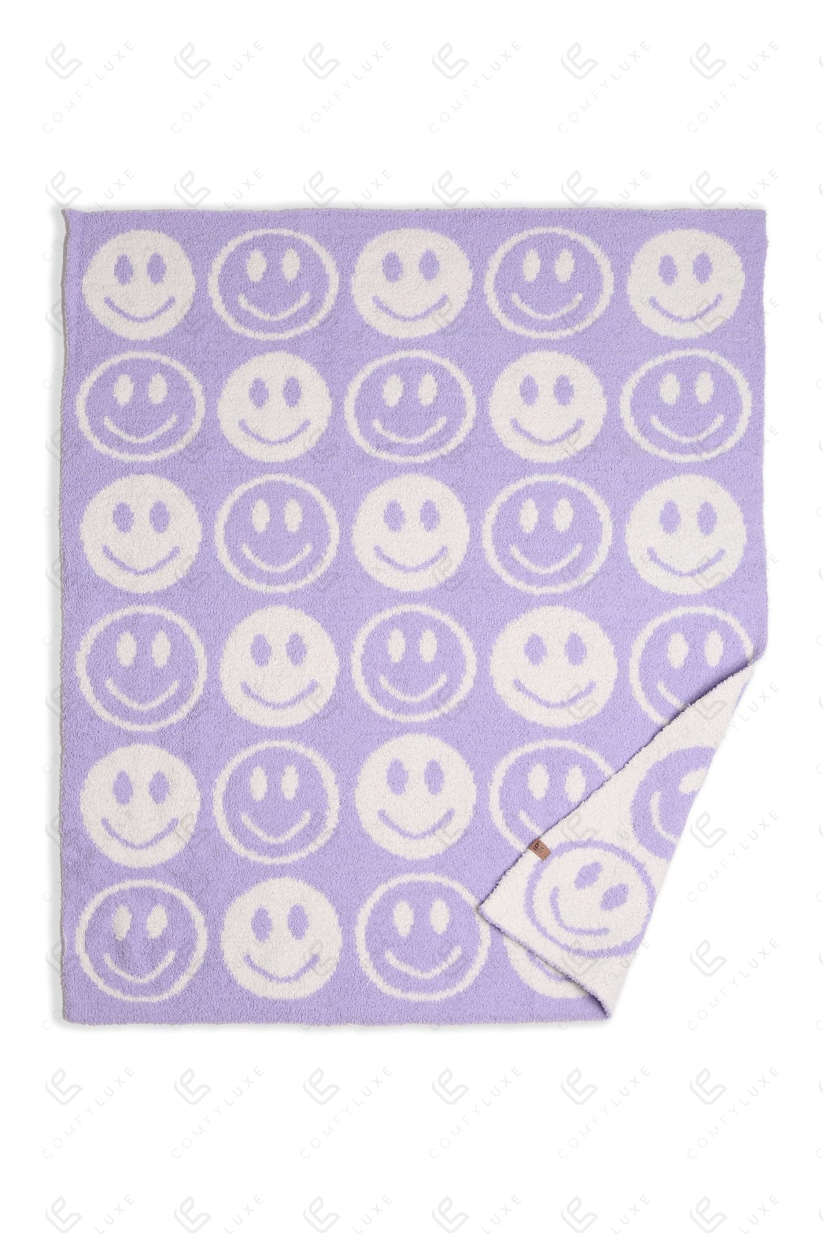 Kinder Deken met Smiley Patroon – Zachte Luxe Fleece Plaid (29"x35")
