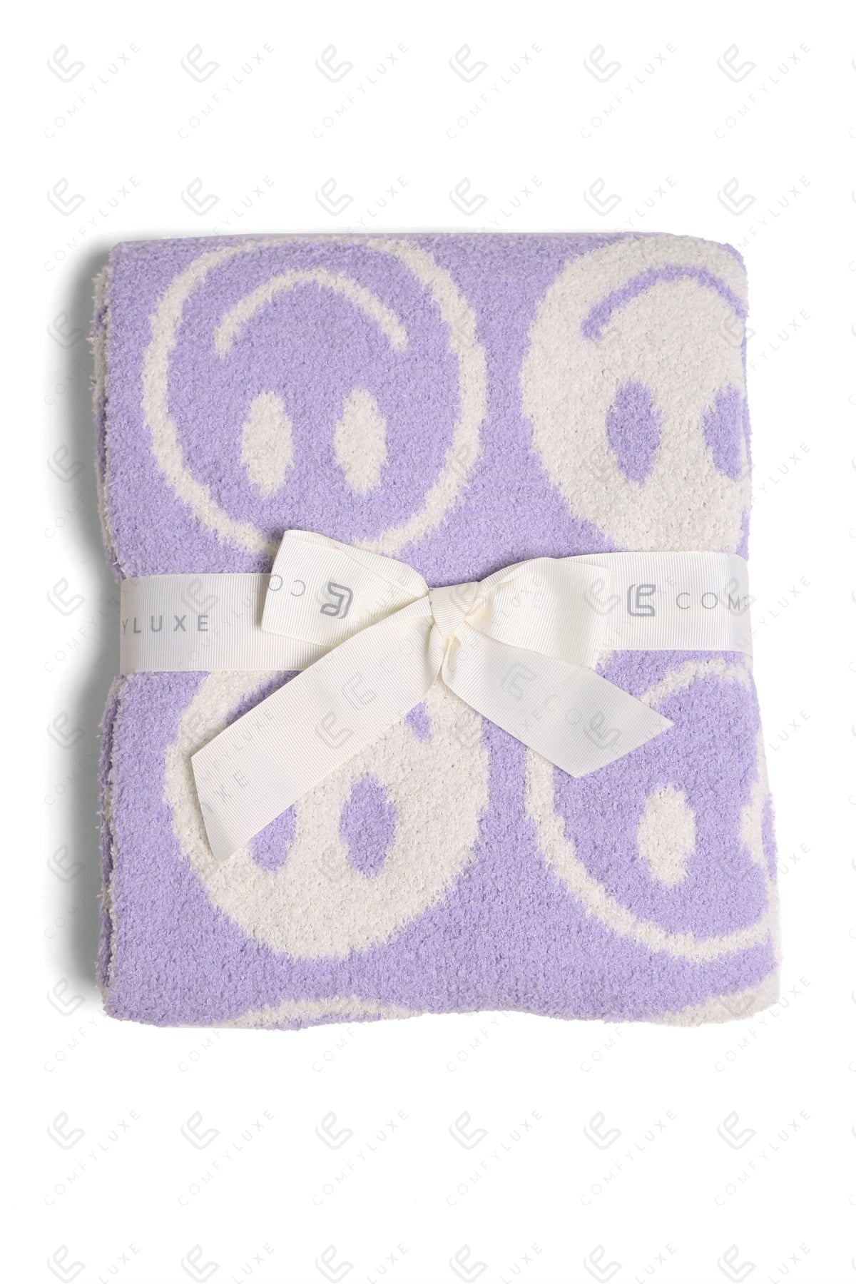 Kinder Deken met Smiley Patroon – Zachte Luxe Fleece Plaid (29"x35")