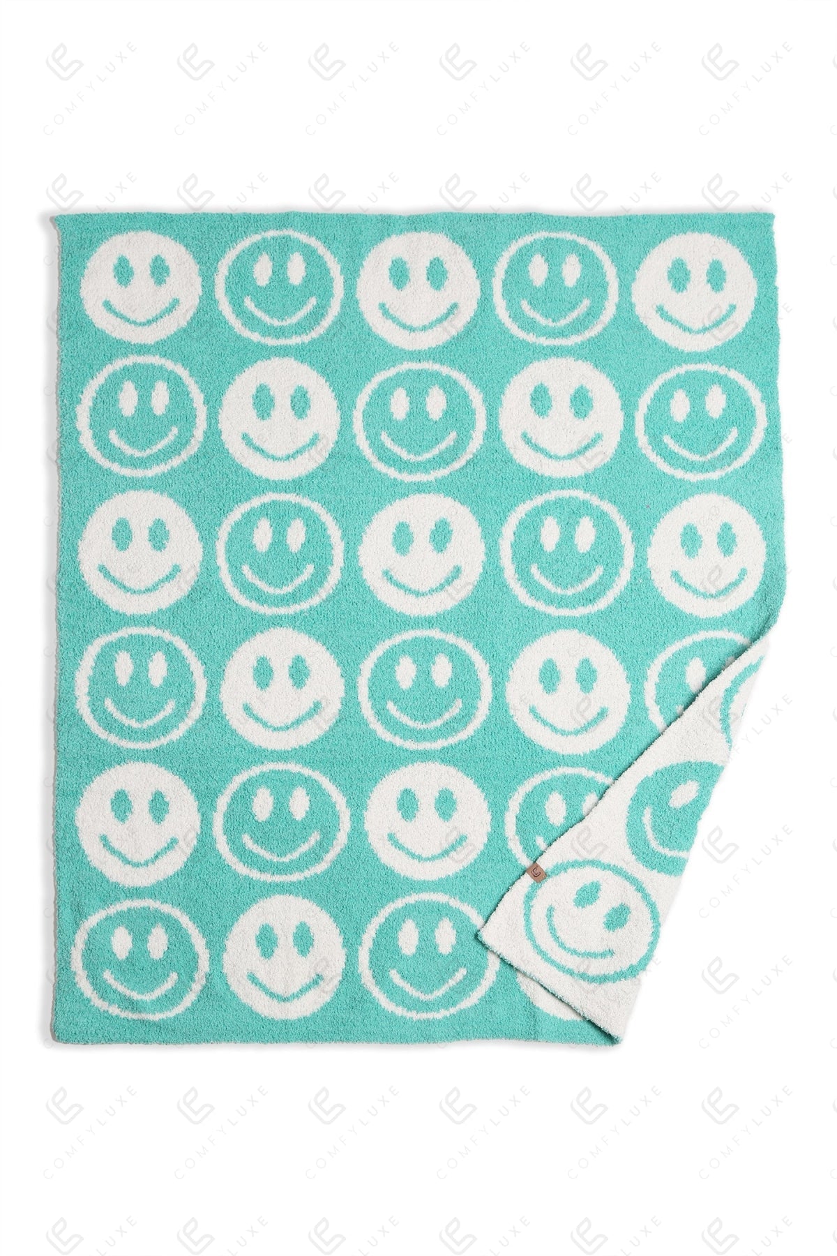 Kinder Deken met Smiley Patroon – Zachte Luxe Fleece Plaid (29"x35")