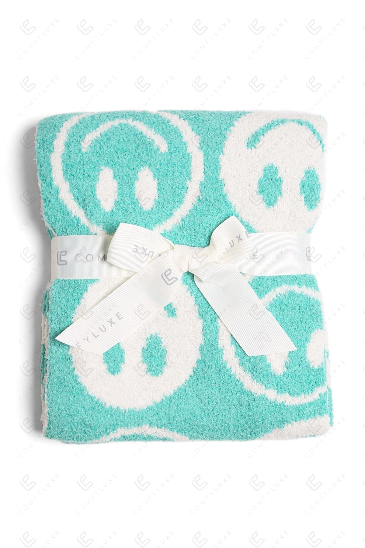 Kinder Deken met Smiley Patroon – Zachte Luxe Fleece Plaid (29"x35")