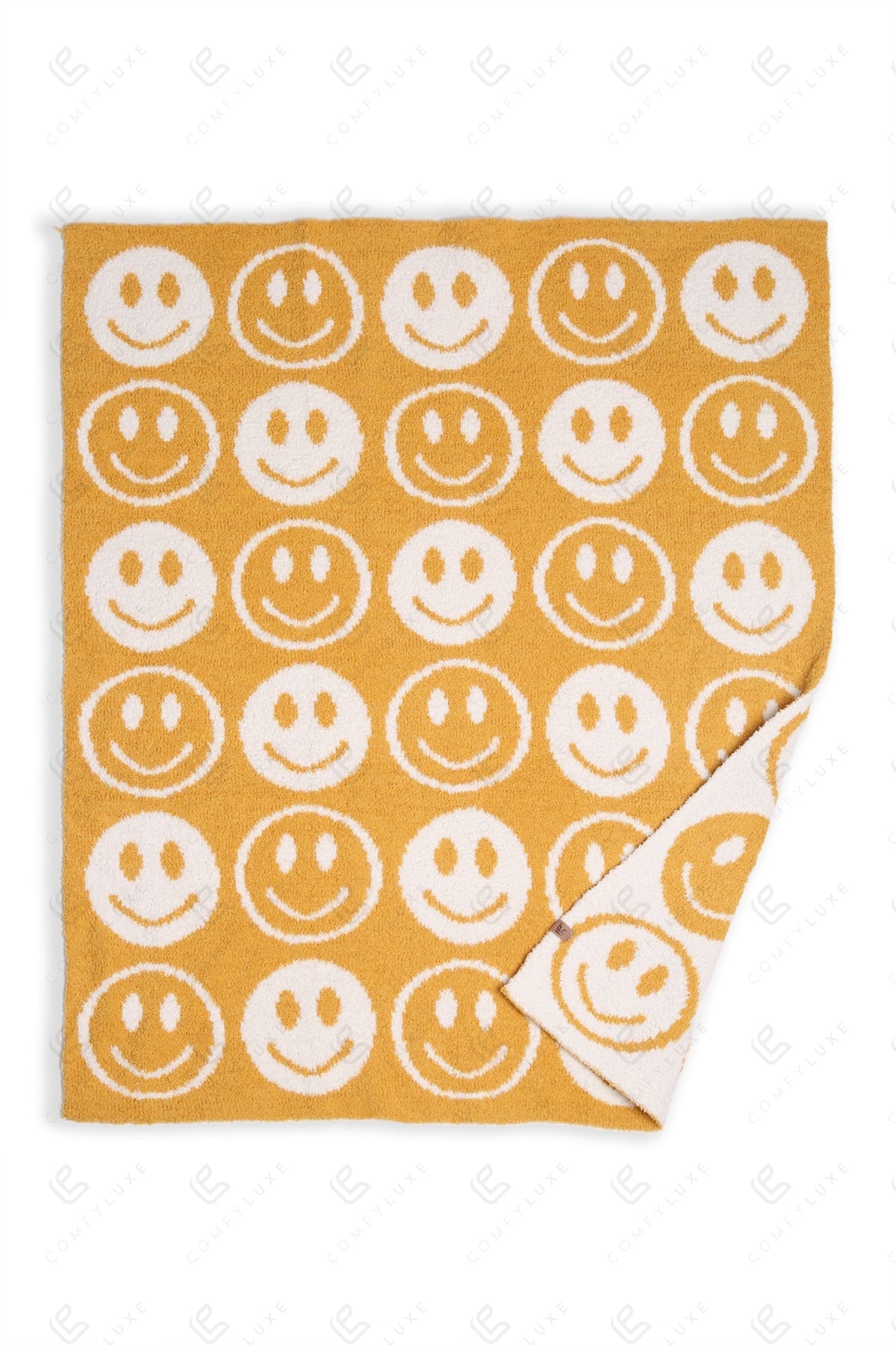 Kinder Deken met Smiley Patroon – Zachte Luxe Fleece Plaid (29"x35")