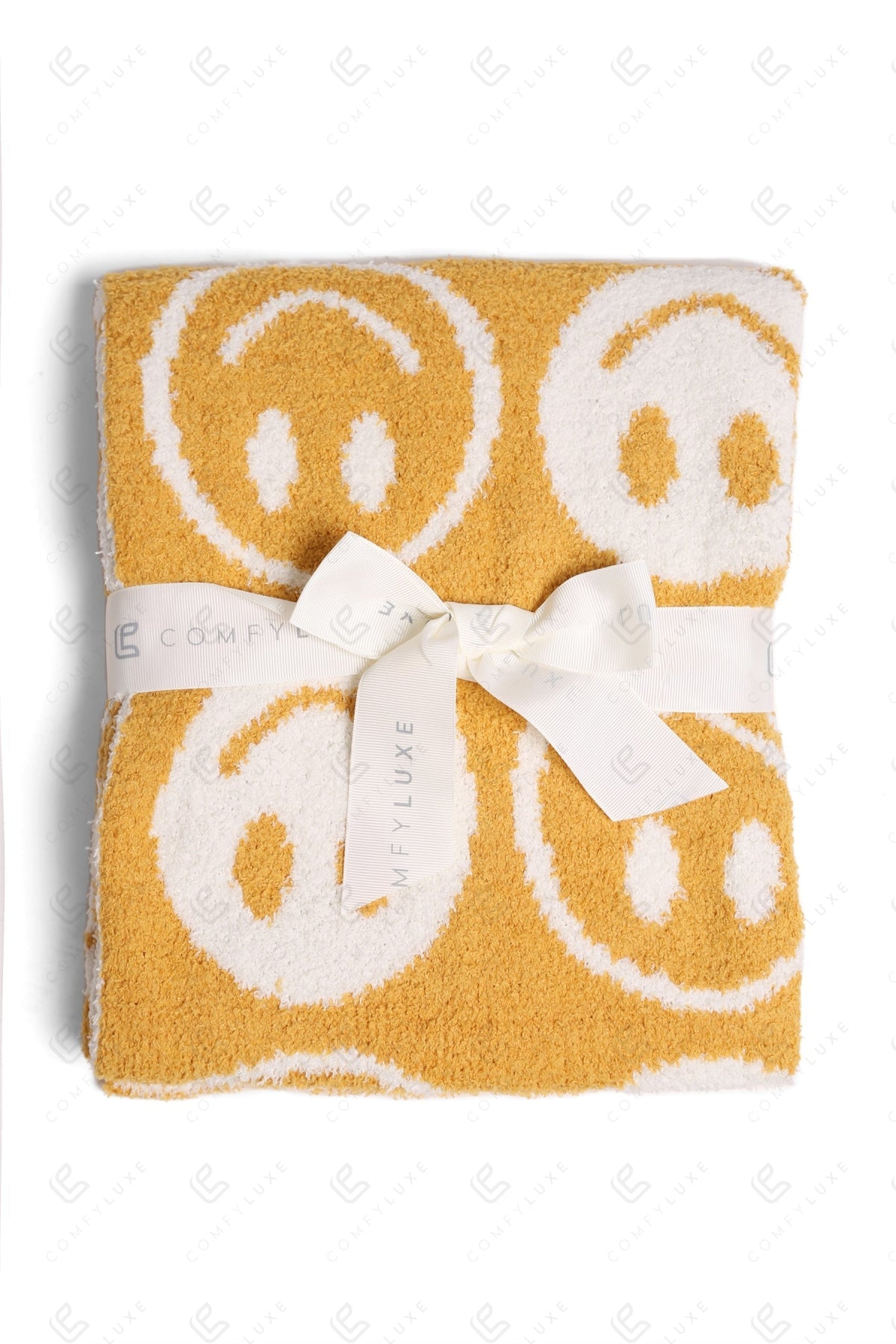 Kinder Deken met Smiley Patroon – Zachte Luxe Fleece Plaid (29"x35")