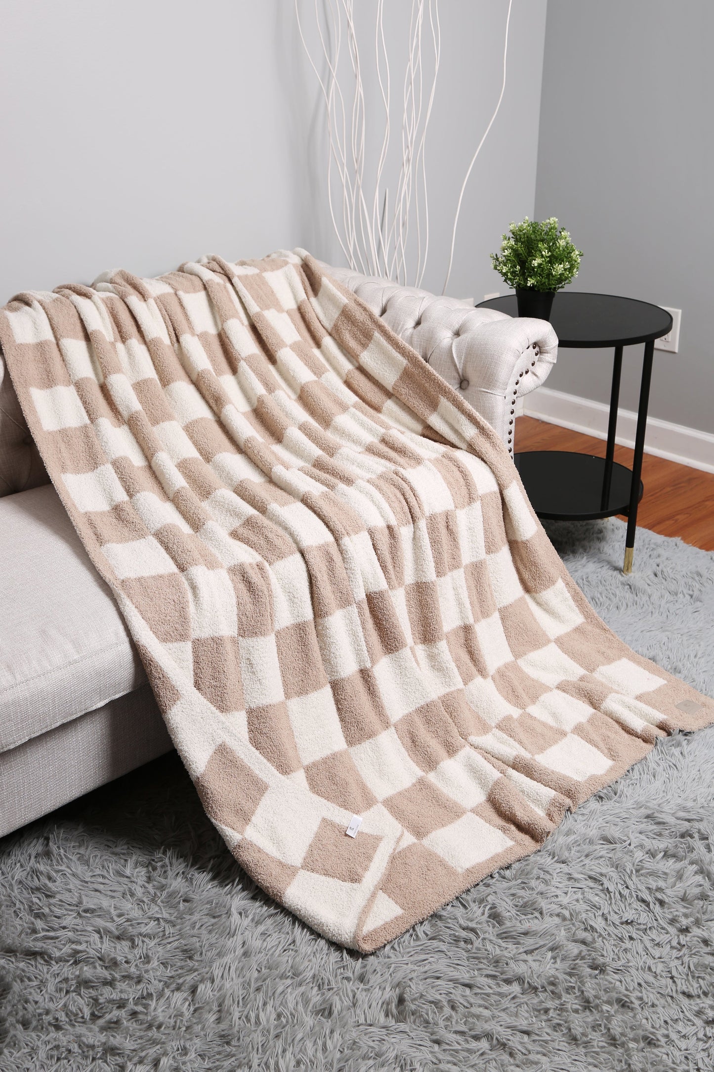 Geruite Luxe Fleece Deken – Zachte Checkered Throw voor Bank & Bed
