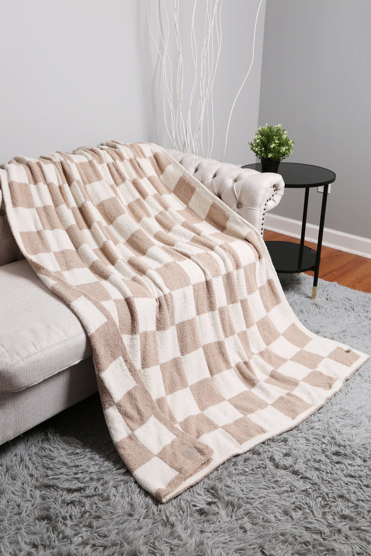 Geruite Luxe Fleece Deken – Zachte Checkered Throw voor Bank & Bed