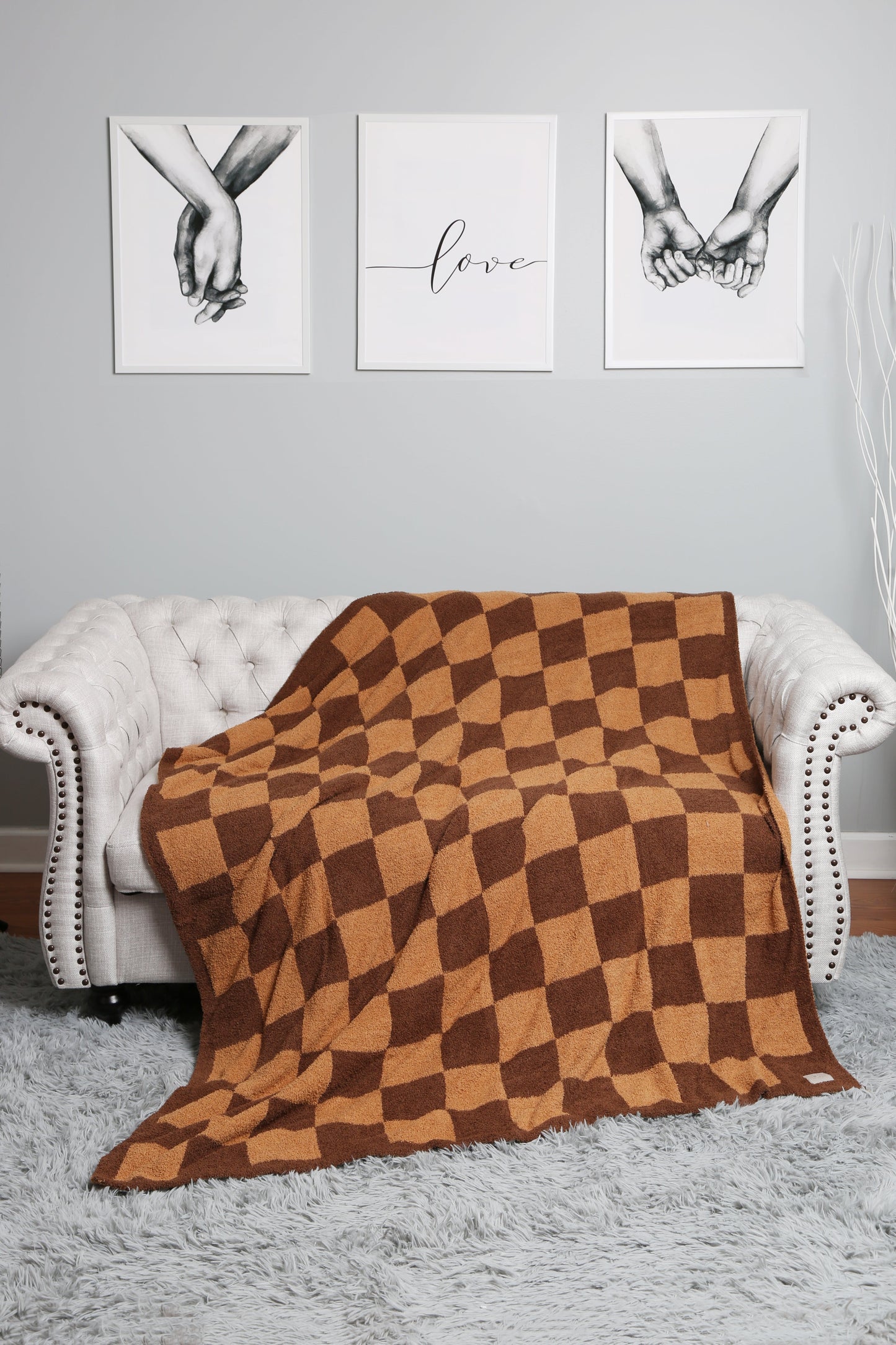 Geruite Luxe Fleece Deken – Zachte Checkered Throw voor Bank & Bed