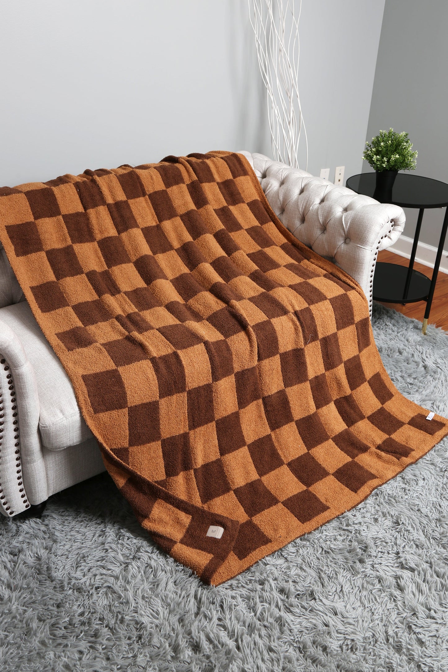 Geruite Luxe Fleece Deken – Zachte Checkered Throw voor Bank & Bed