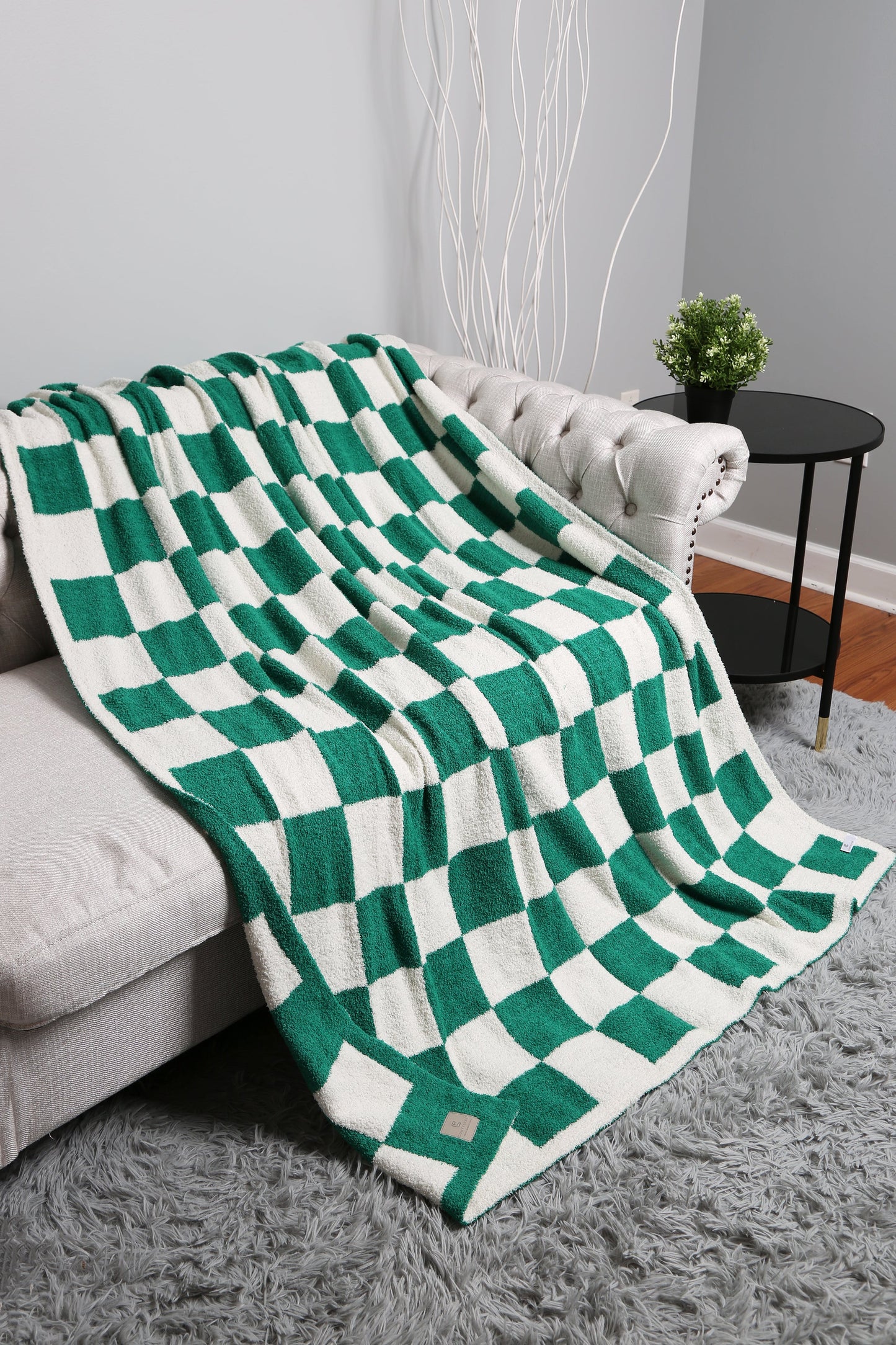 Geruite Luxe Fleece Deken – Zachte Checkered Throw voor Bank & Bed