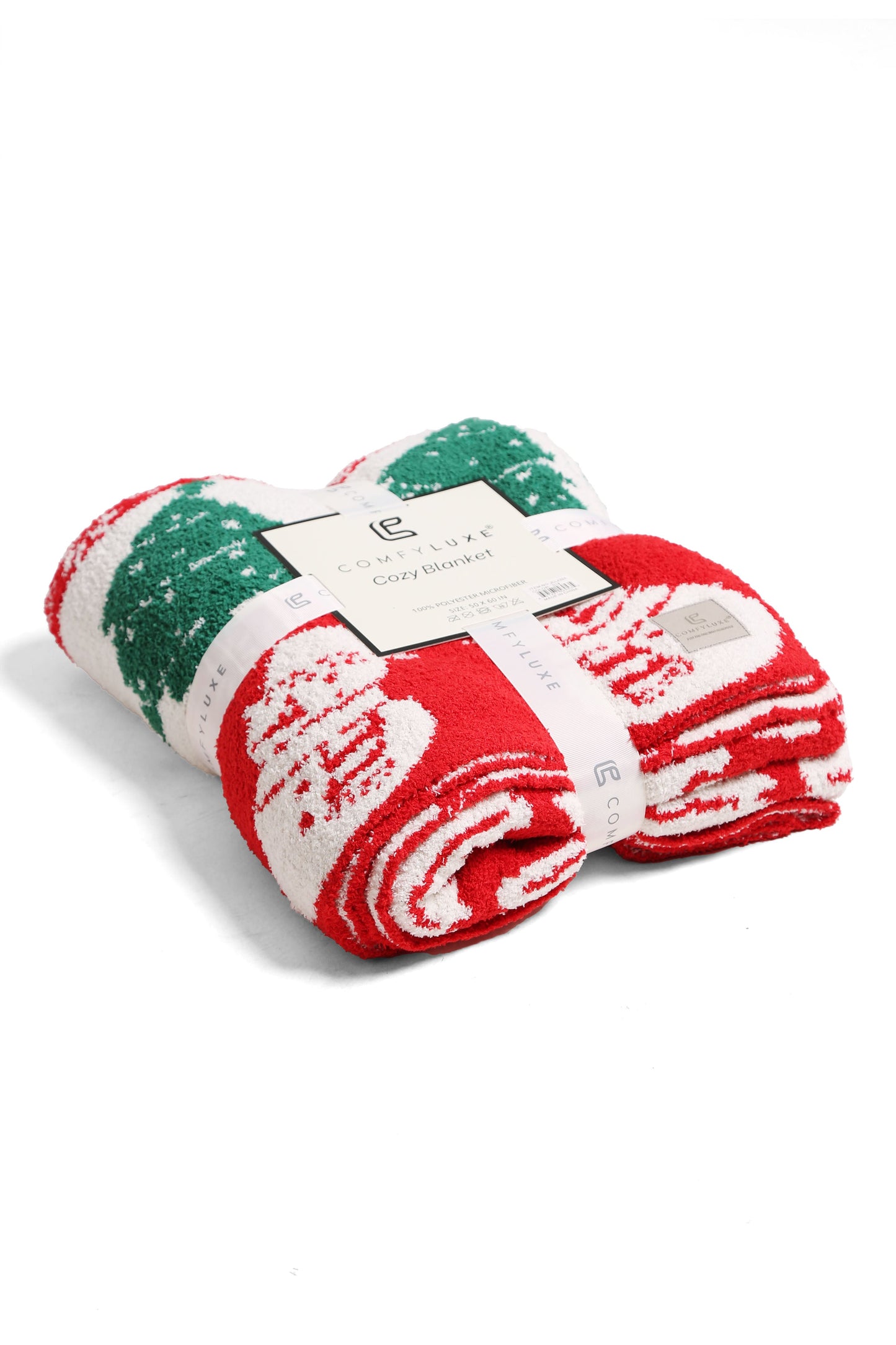 Christmas Pattern Luxury Soft Throw Christmas Luxe Fleece Plaid – Zachte Warme Kerst Deken 50x60 Inch
