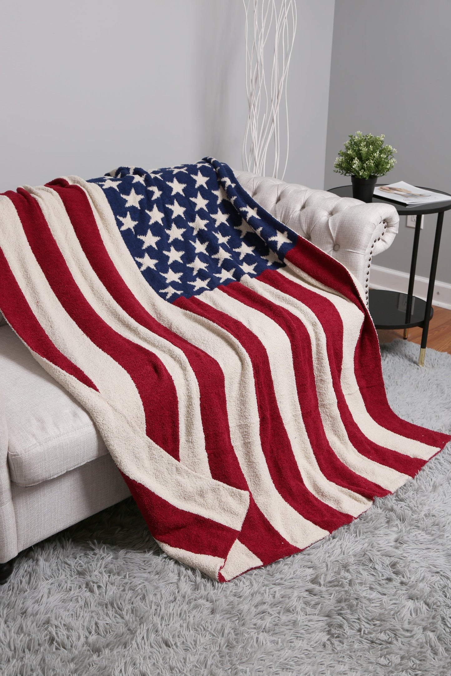 American Flag Luxe Fleece Plaid – Sterren & Strepen Deken 127x152 cm